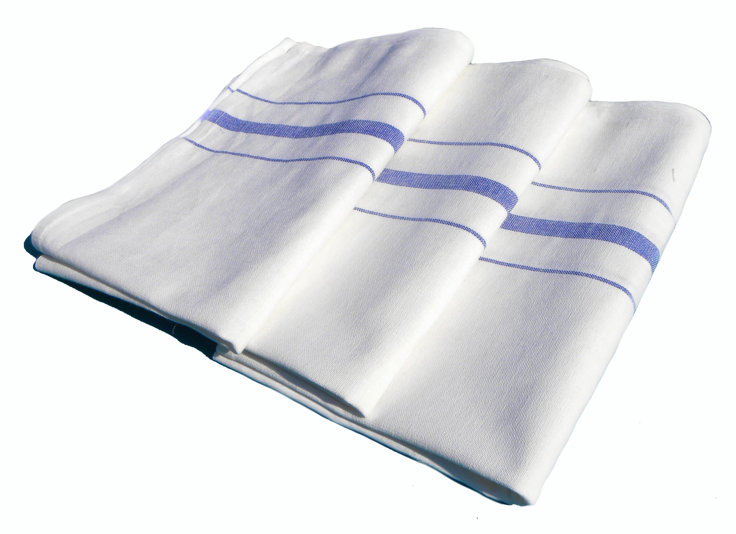 Set of 3, Large 100% Cotton Tea Towels by Jubert Linen Company