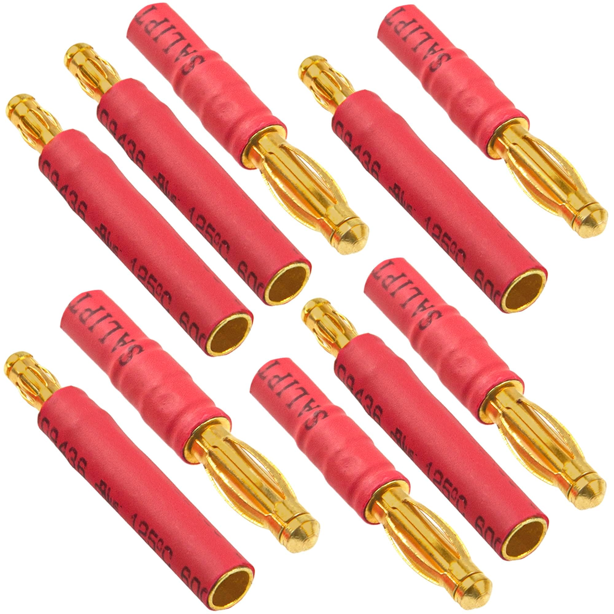 5Pairs ShareGoo No Cable 4mm Bullet Connector to 3.5mm Bullet Connector Banana Gold Plug Adapter for RC Car Boat FPV ESC Motor