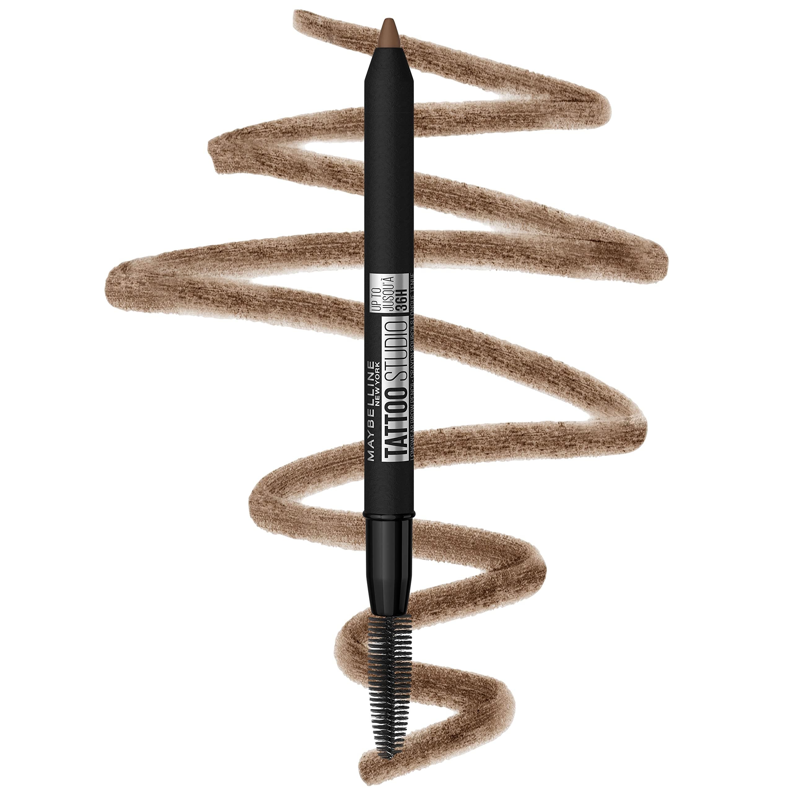 Maybelline TattooStudio Waterproof Eyebrow Pencil, 255 SOFT BROWN, 0.026 Oz.