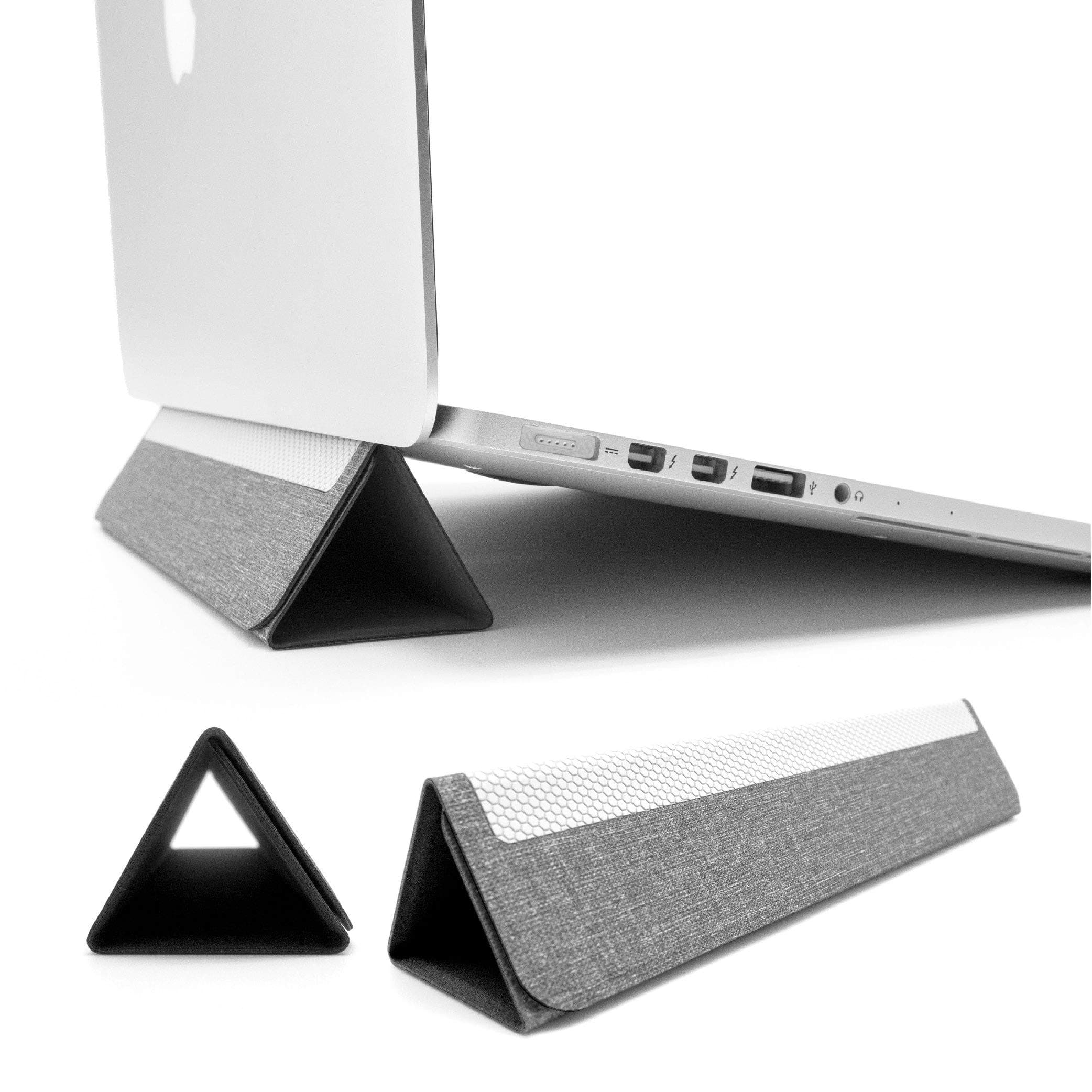 SenseAGE Pyramid Foldable Laptop Stand, Lightweight Laptop Stand, Anti-Slide and Portable Notebook Stand, Compatible with MacBook/MacBook Air/MacBook Pro, Tablets and Laptops up to 15”, Black