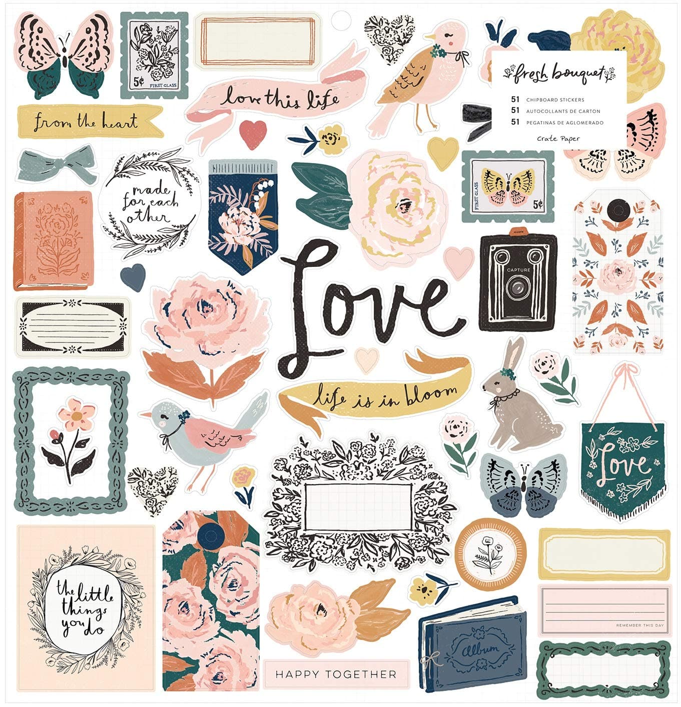 Crate Paper FRESH BOUQUET STCKRS 12X12