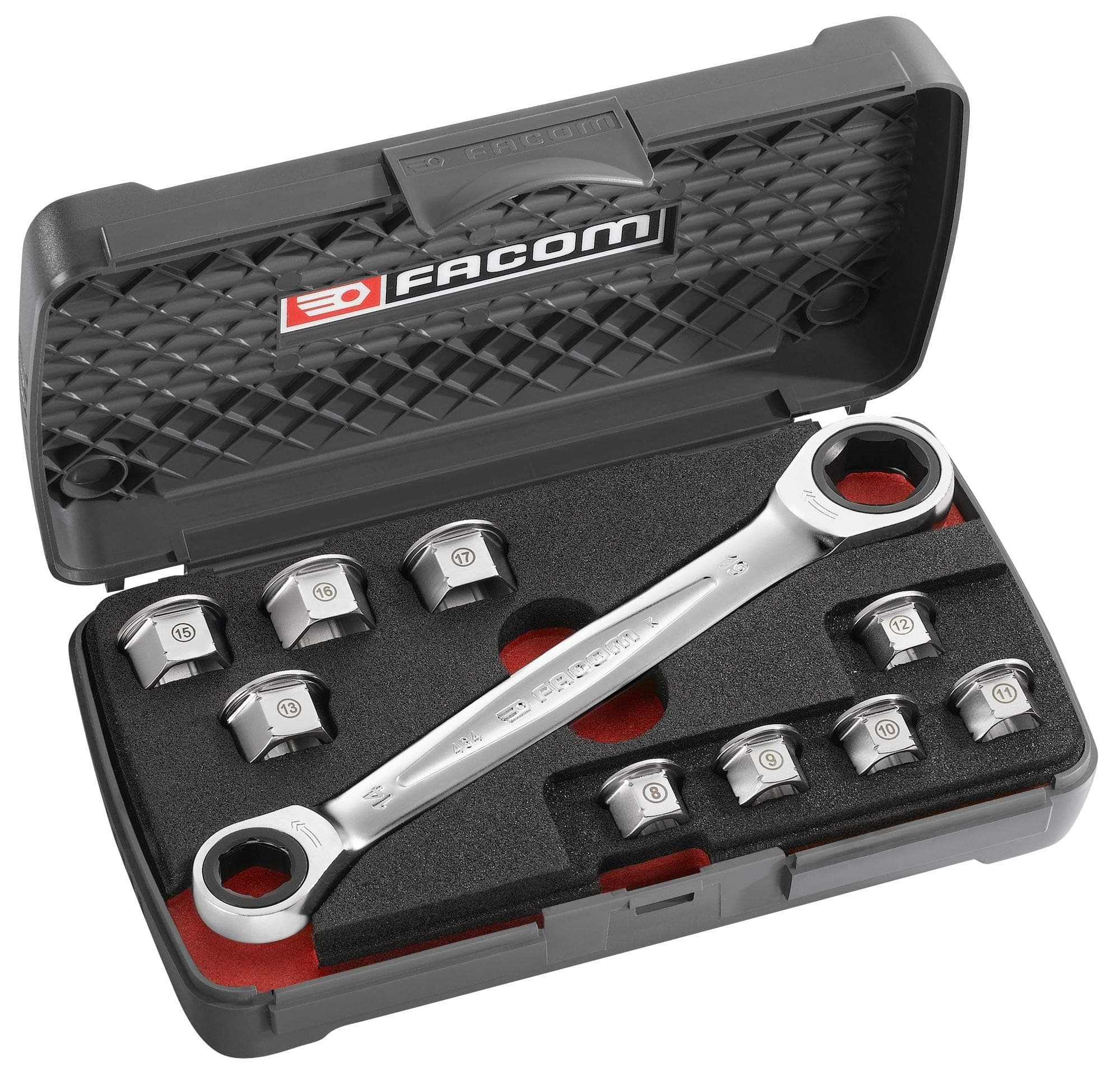 464.J1PG Socket Spanner Set 11 Pieces in Storage Box