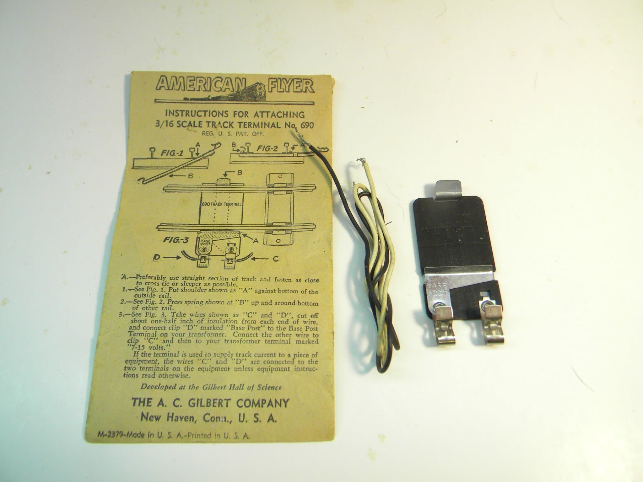 American Flyer 690 Track Terminal in Original Package S Gauge