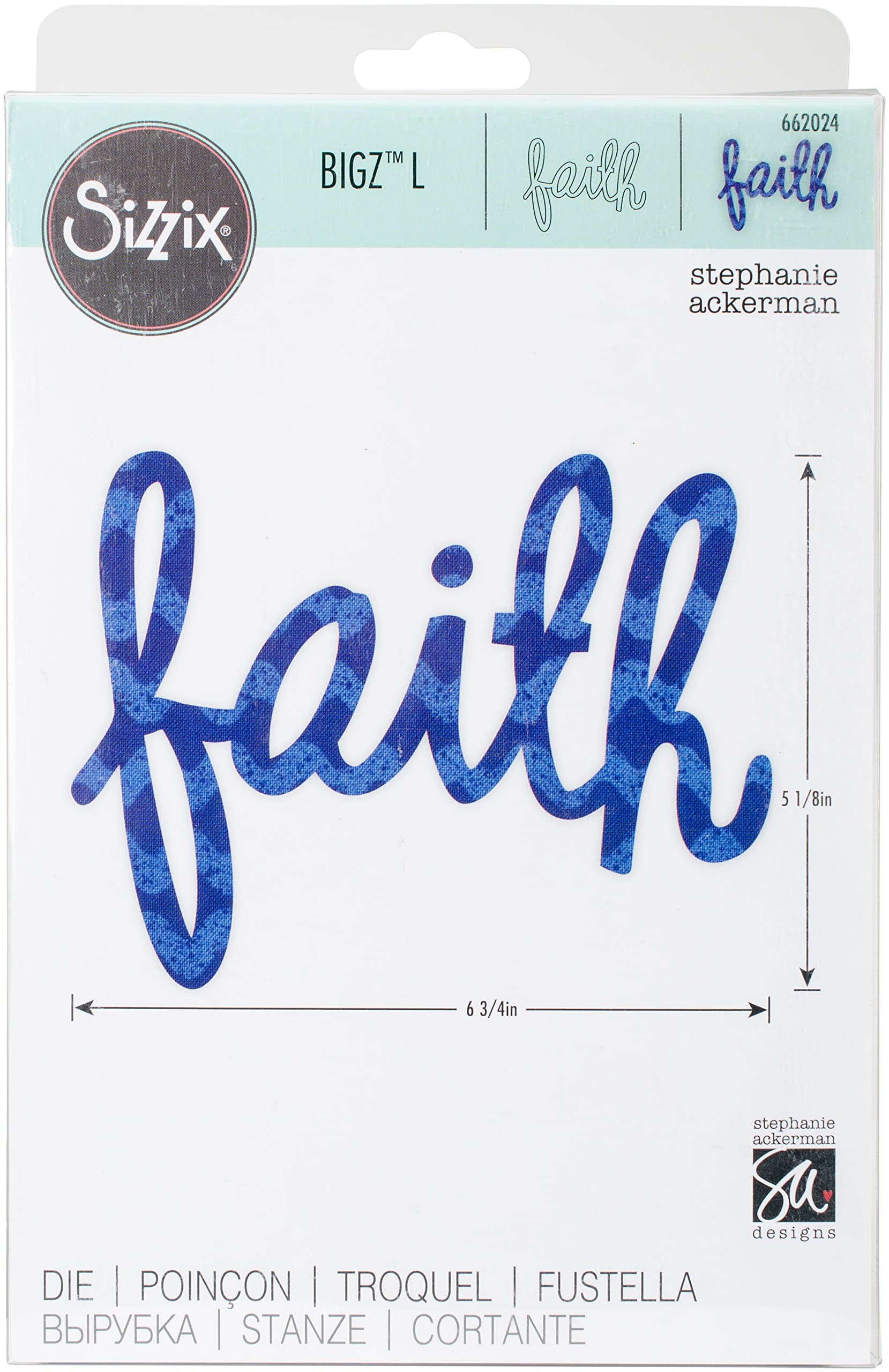 Sizzix Faith by Stephanie Ackerman Bigz Dies Fabi Edition, Large