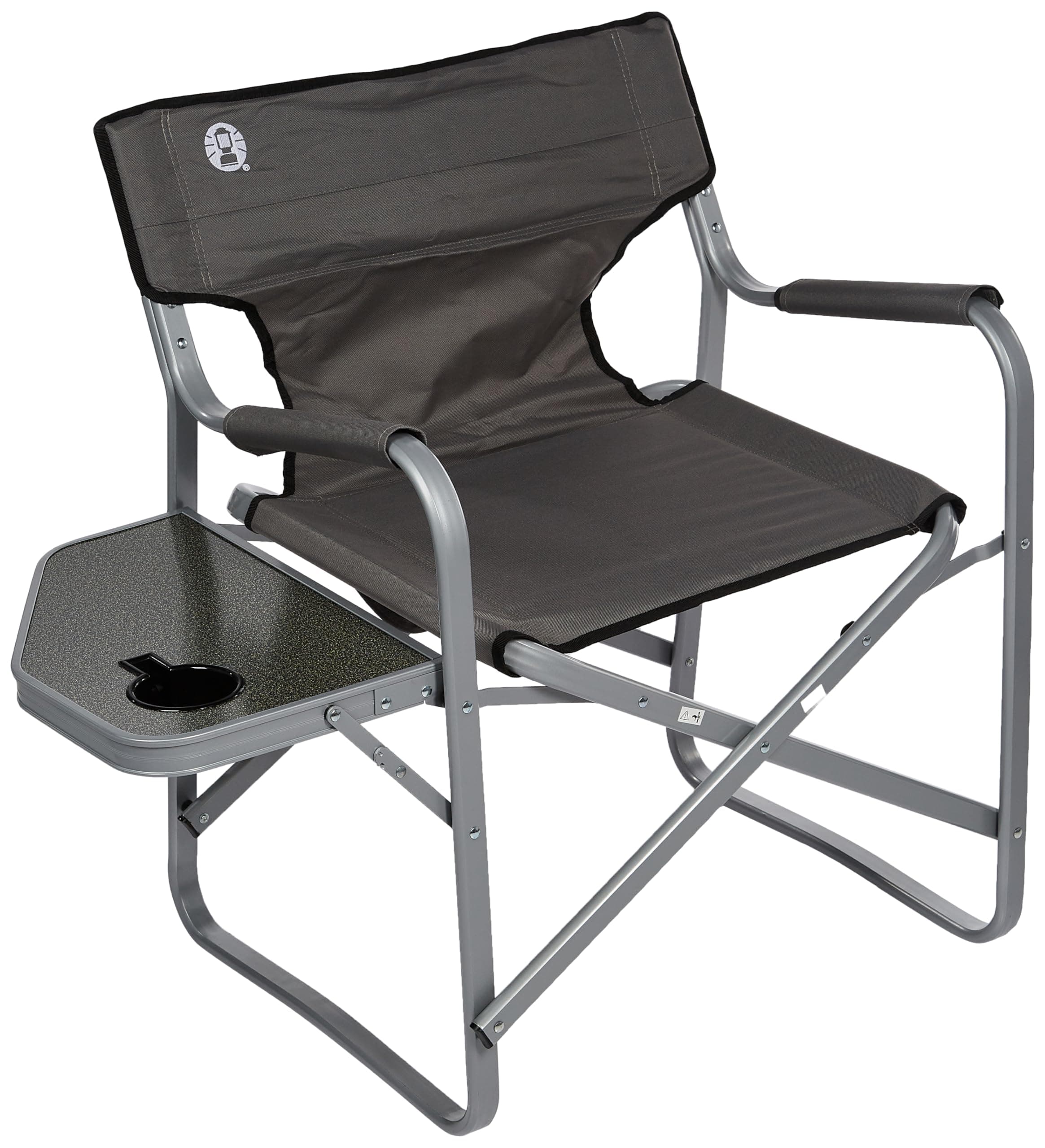 Aluminium Deck Chair with Table, Grey