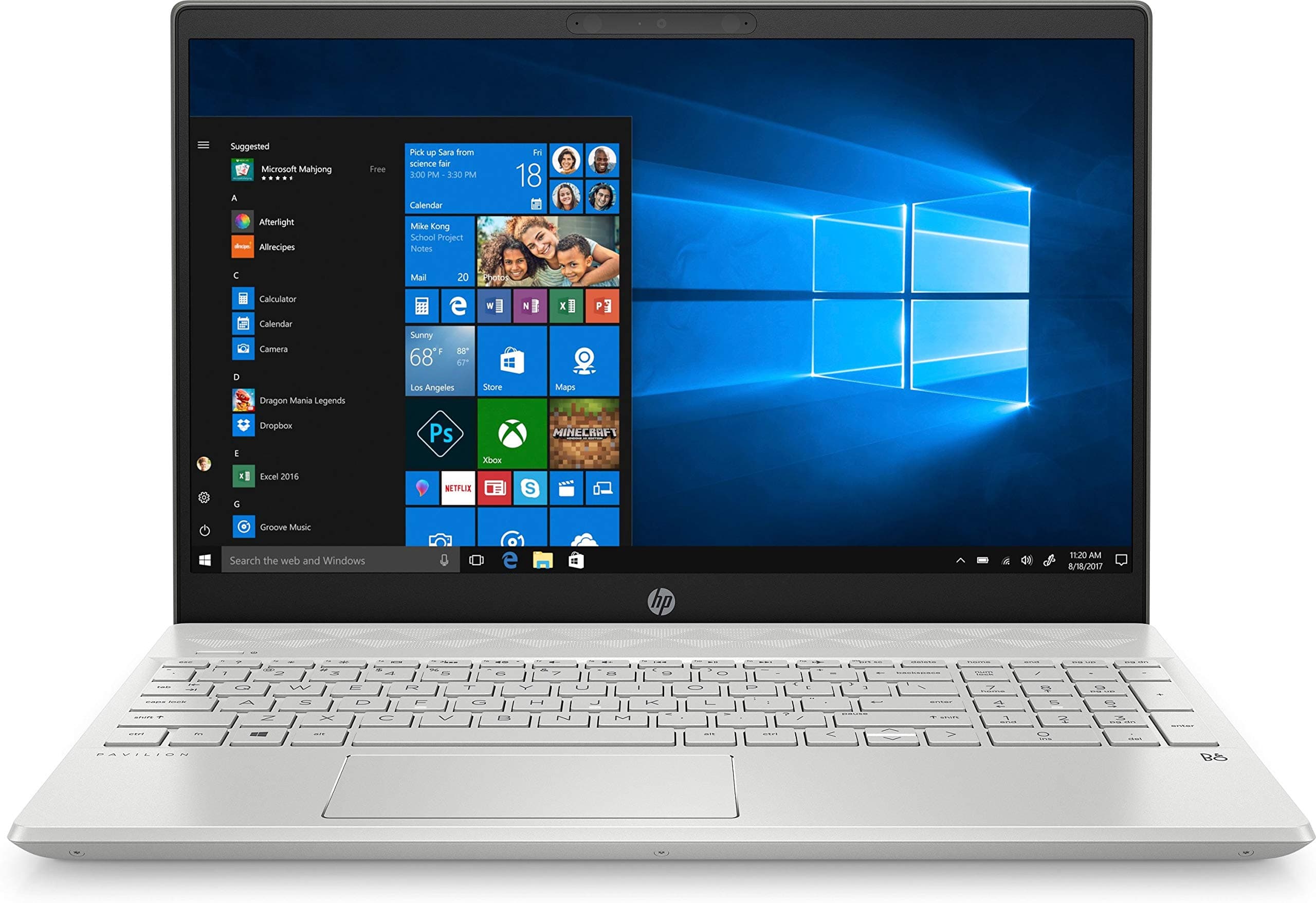 HP Pavilion 15-cs2031na Full HD Laptop - Intel Core i7-8565U Quad-Core , 8GB Ram, 512GB SSD ,WiFi, Win 10 (Renewed)