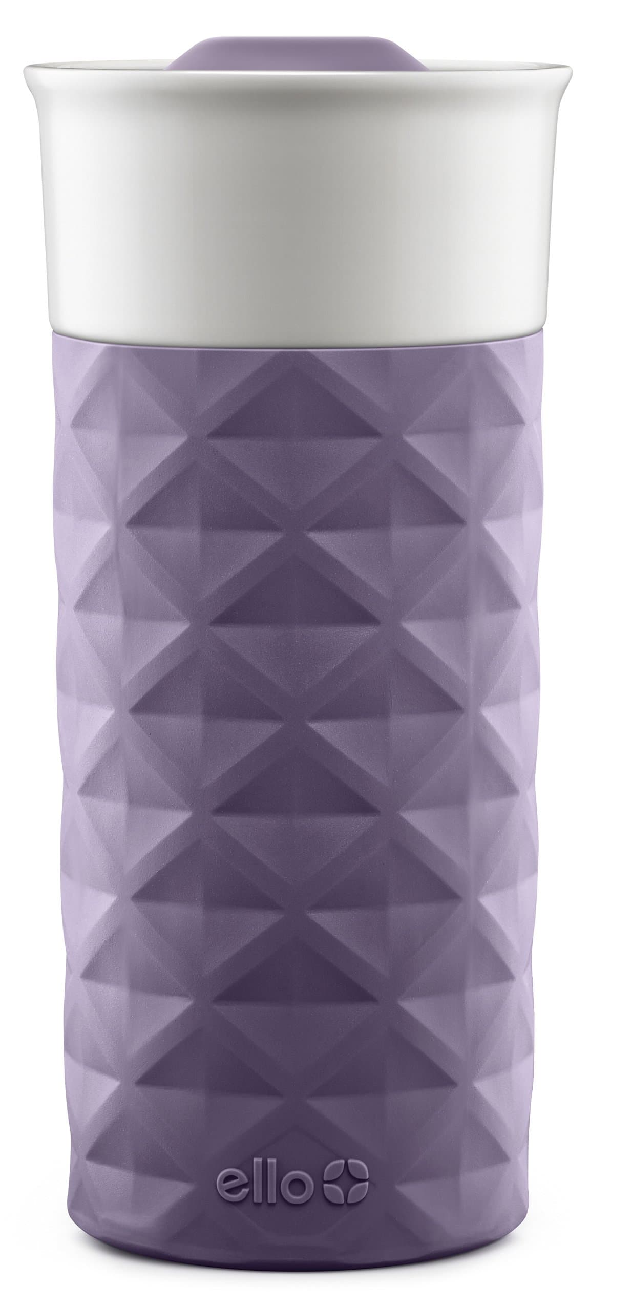 Ello Ogden BPA-Free Ceramic Travel Mug with Lid, Deep Purple, 16 oz