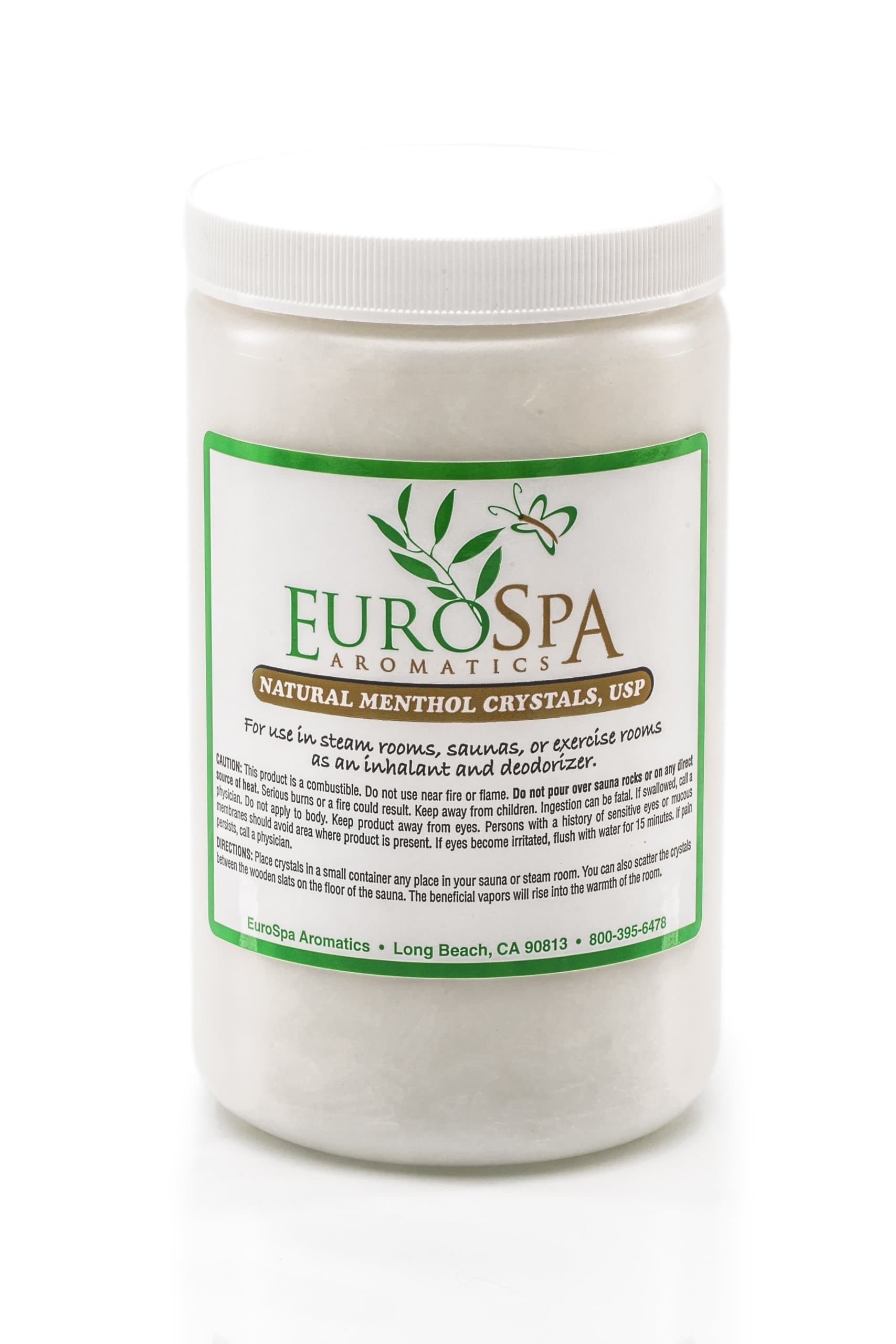 Menthol Crystals Natural Room & Spa Quality Freshener - 100% Pure and Natural from Peppermint 1 Lb