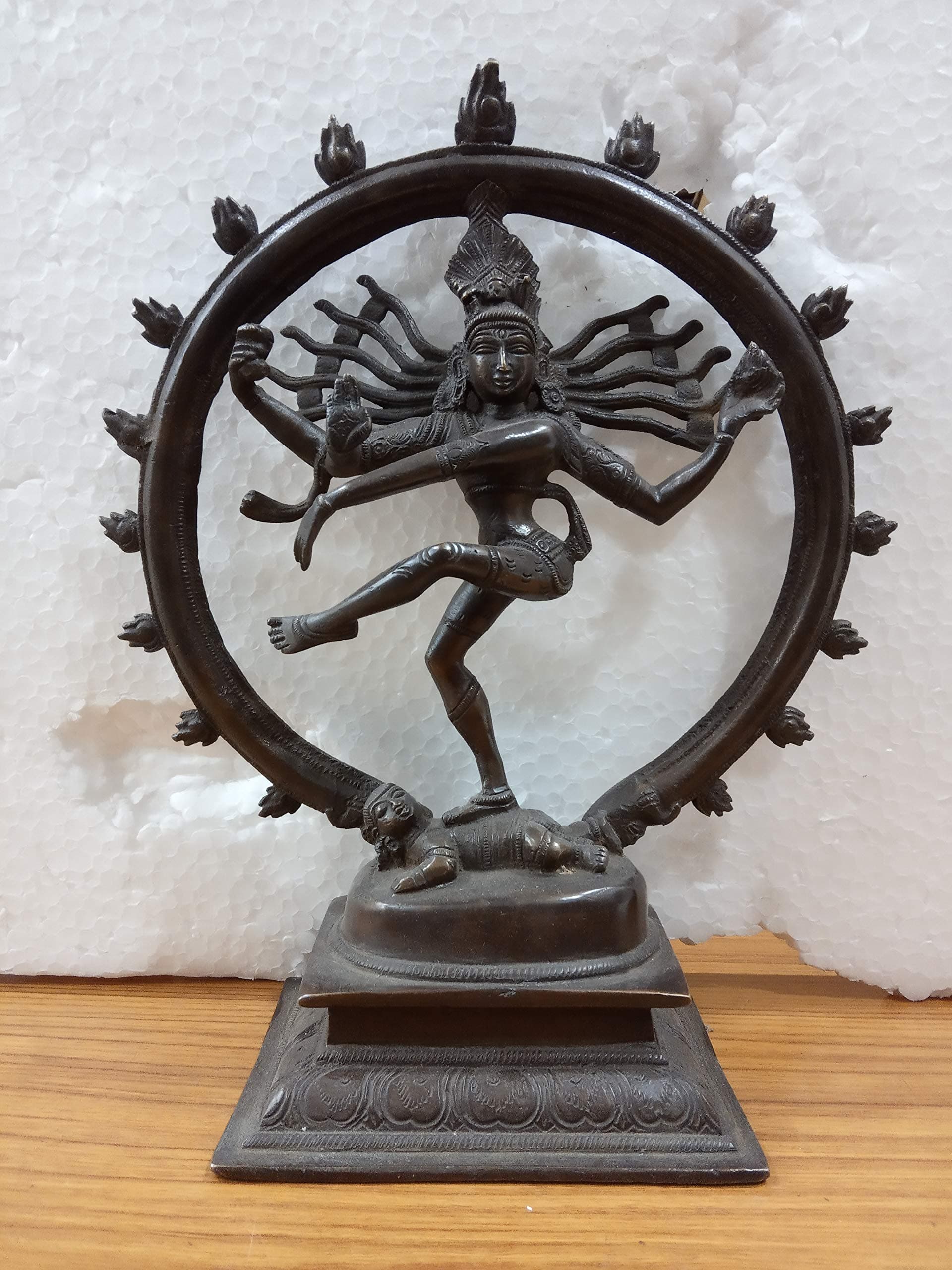 Dattatreya Lord Shiva Dancing Natraj Murti Nataraja Shiv Statue Brass Metal Home D?cor Mandir Temple Gift Puja Pooja Showpiece Height 11.6 Inch