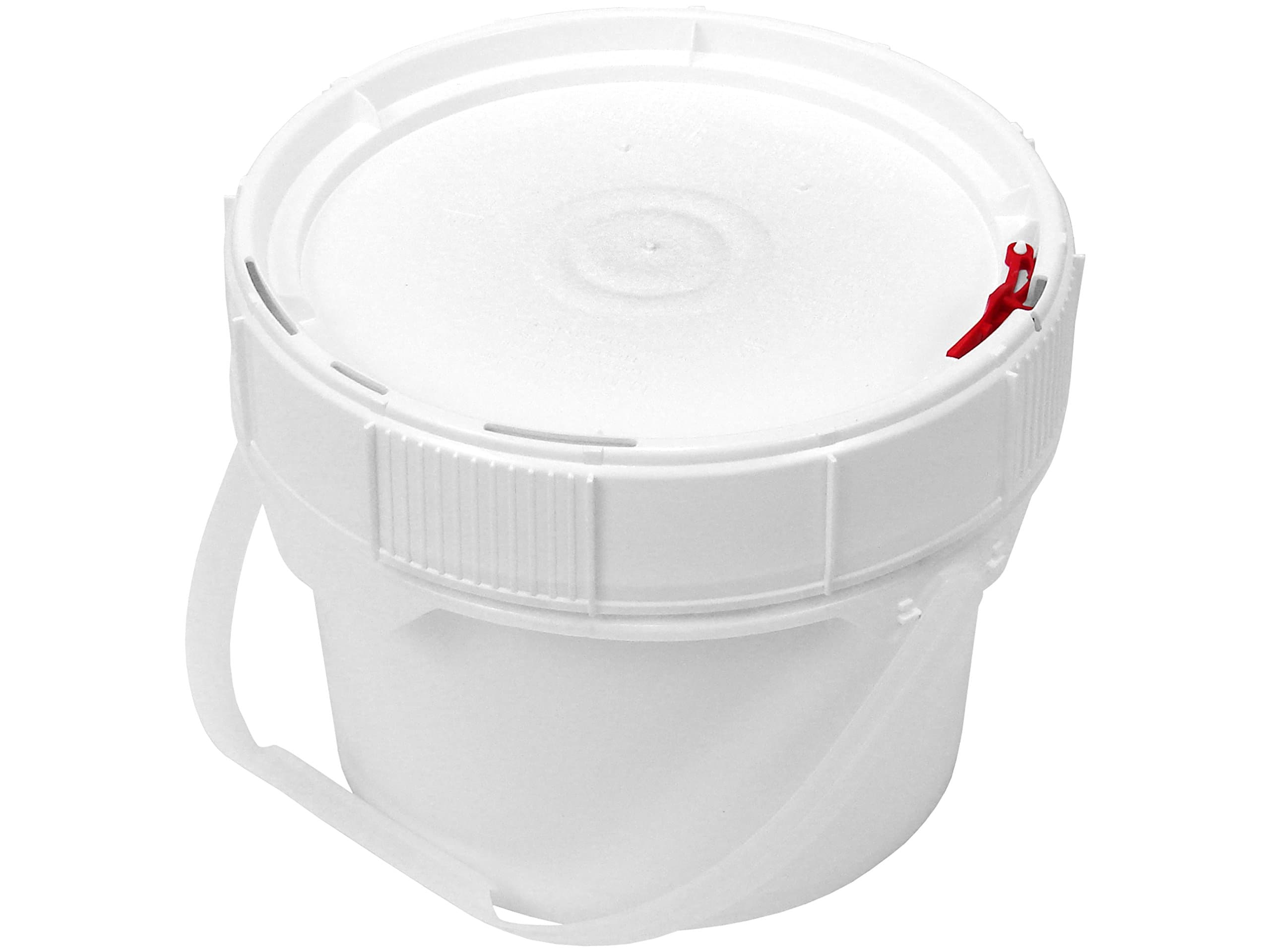 Screw Top Bucket, 2 Gallon, with White Life-Latch Lid