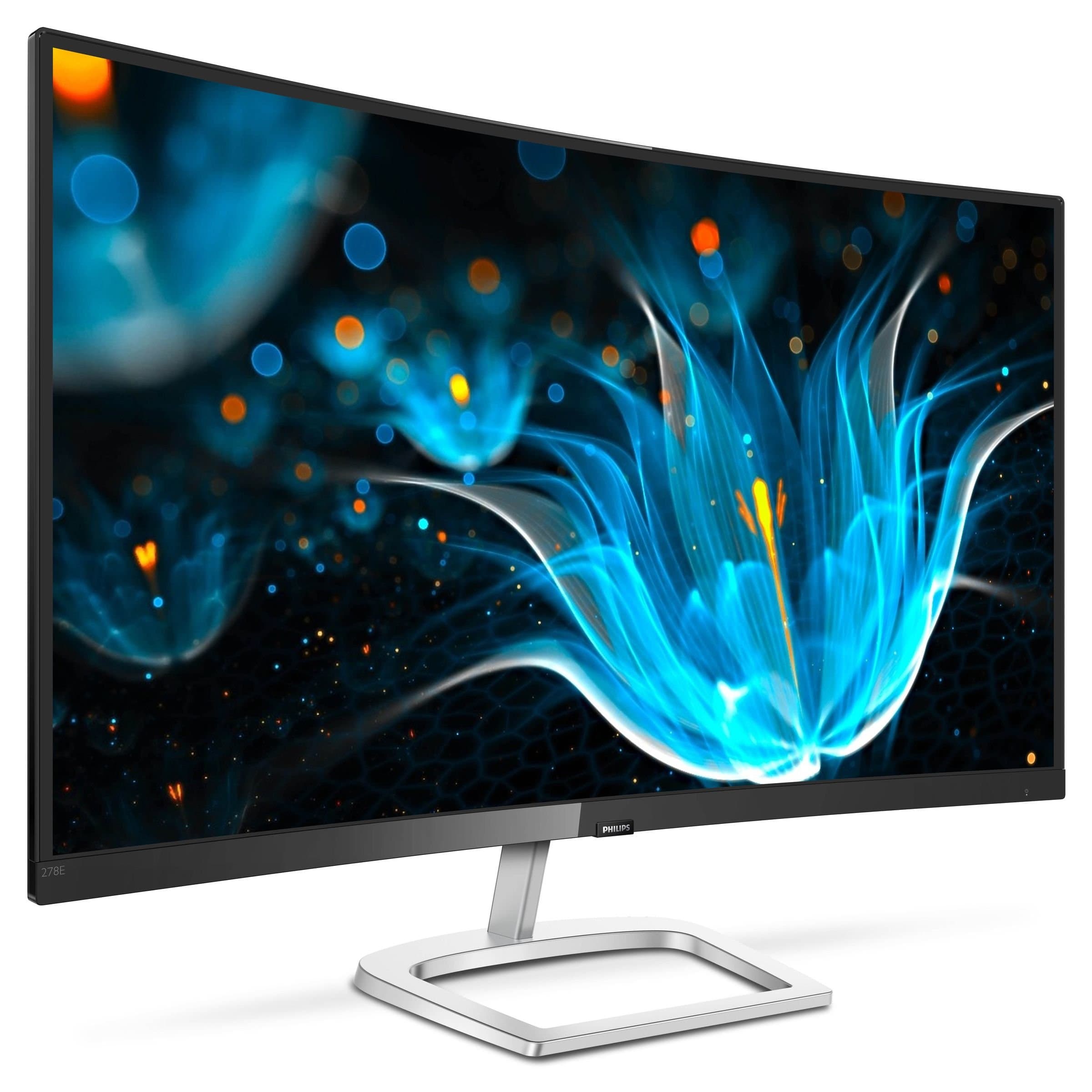 "Philips Monitors 278E9QJAB/00 27"" Curved LCD Monitor with Ultra Wide Colour, (1920 x 1080 @ 75 Hz/ Brightness 250 cd/m²/ VGA/DP/HDMI) Built in speakers ,Black/Silver"