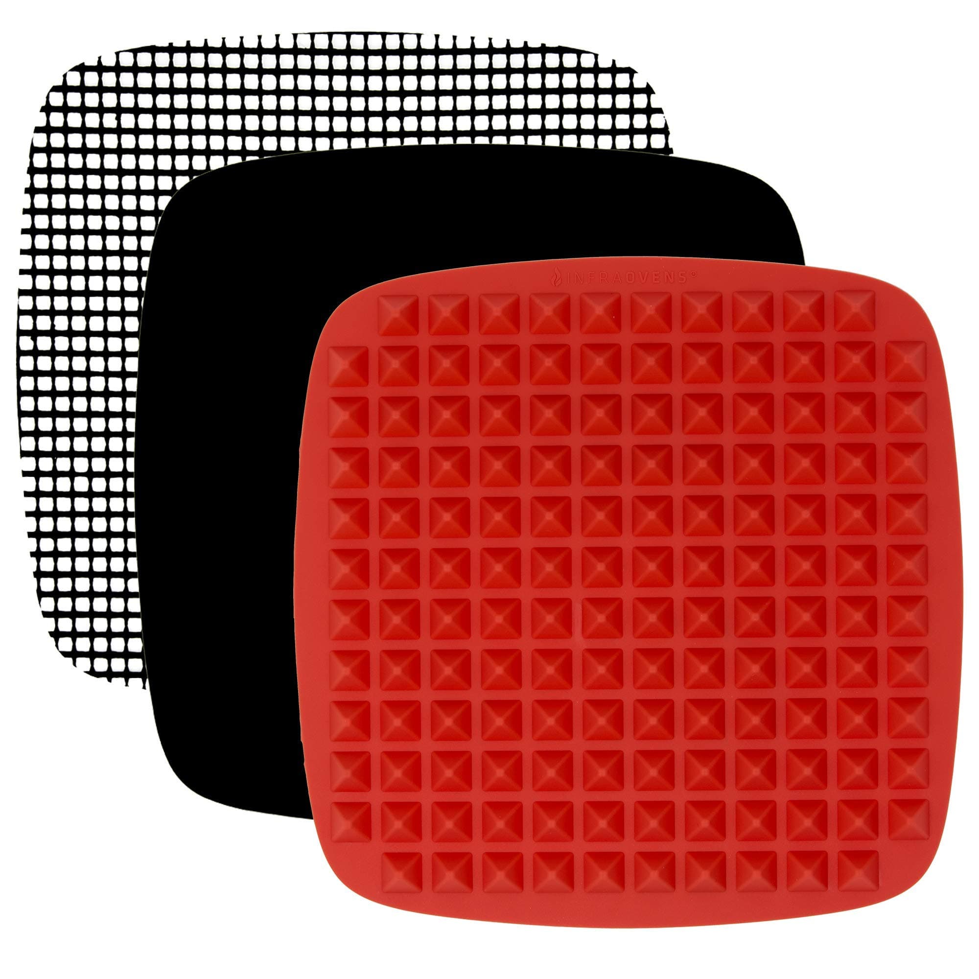 Air Fryer Accessories Bundle Compatible with Costzon, Philips, Nuwave®, Dash, Cosori, Emeril Lagasse, Gourmia, Kuppet, Secura, Willsence+More | by Infraovens Set of 3