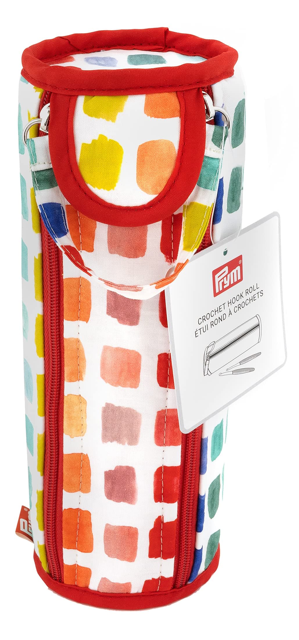Prym Crochet Hook Roll & Organizer, Rainbow Specks