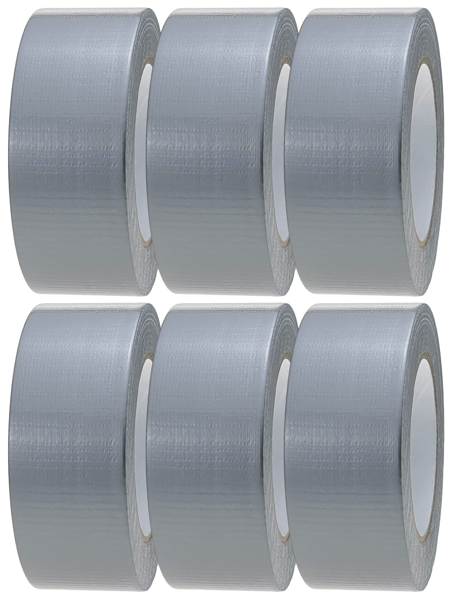 Silver Duct Tape | 6 Rolls of 48mm x 45m Gaffer Tape | Water Resistant Duct Tape | Adhesive Tape Multi-Use for Indoor/Outdoor | Strong Adhesive Tape
