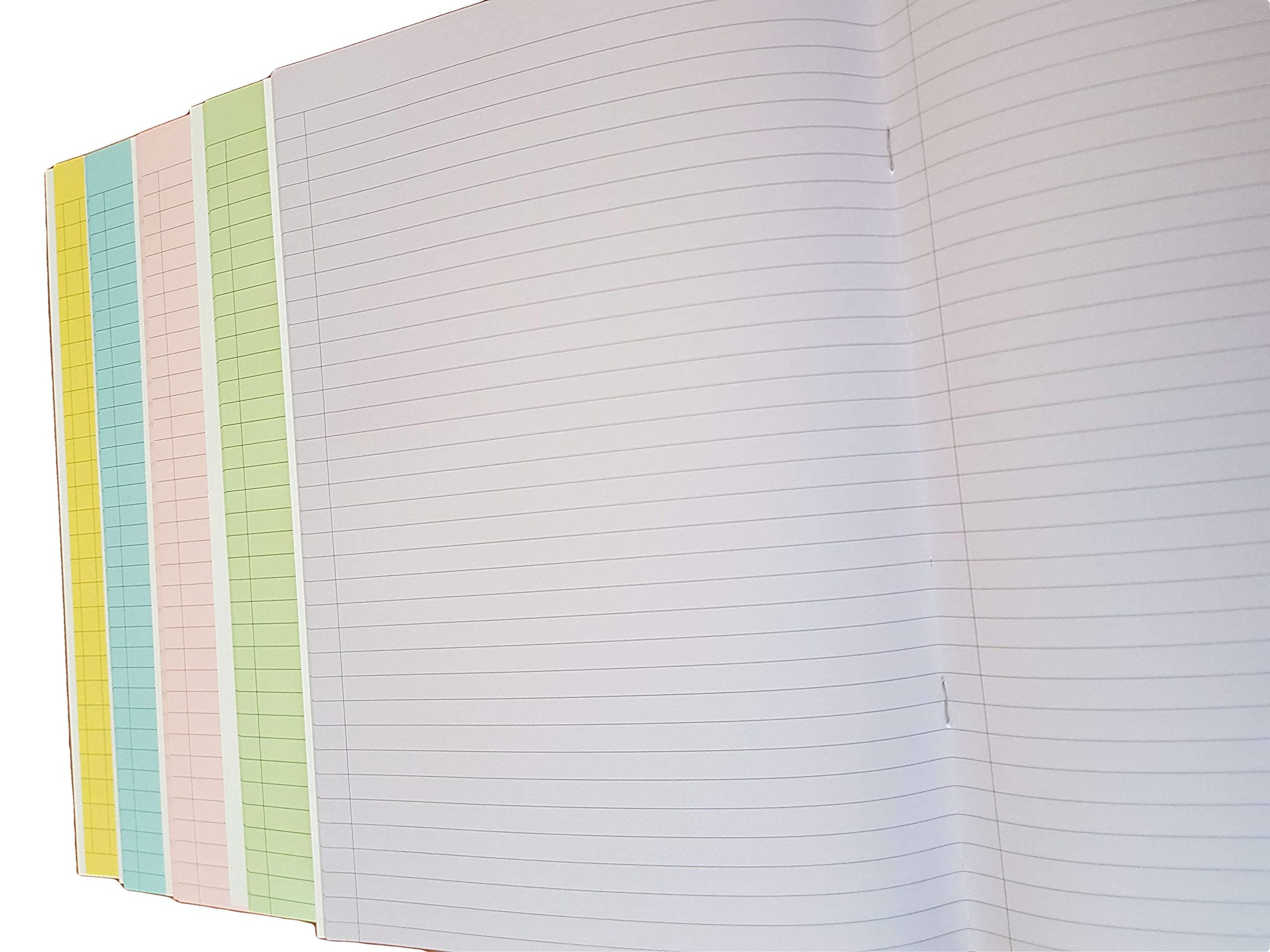 10 x A4,Colored Paper Exercise Books, Dyslexia Books for School, Notebooks, Workbooks, Lecture Pads, Various Colors