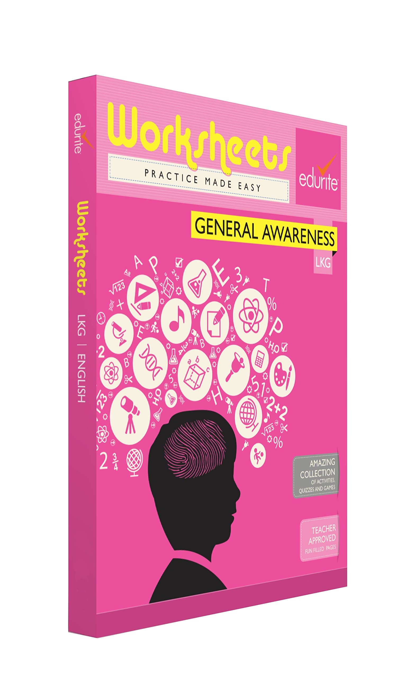 Edurite Worksheets of General Awareness for LKG (KG 1) Workbook – 1 January 2017