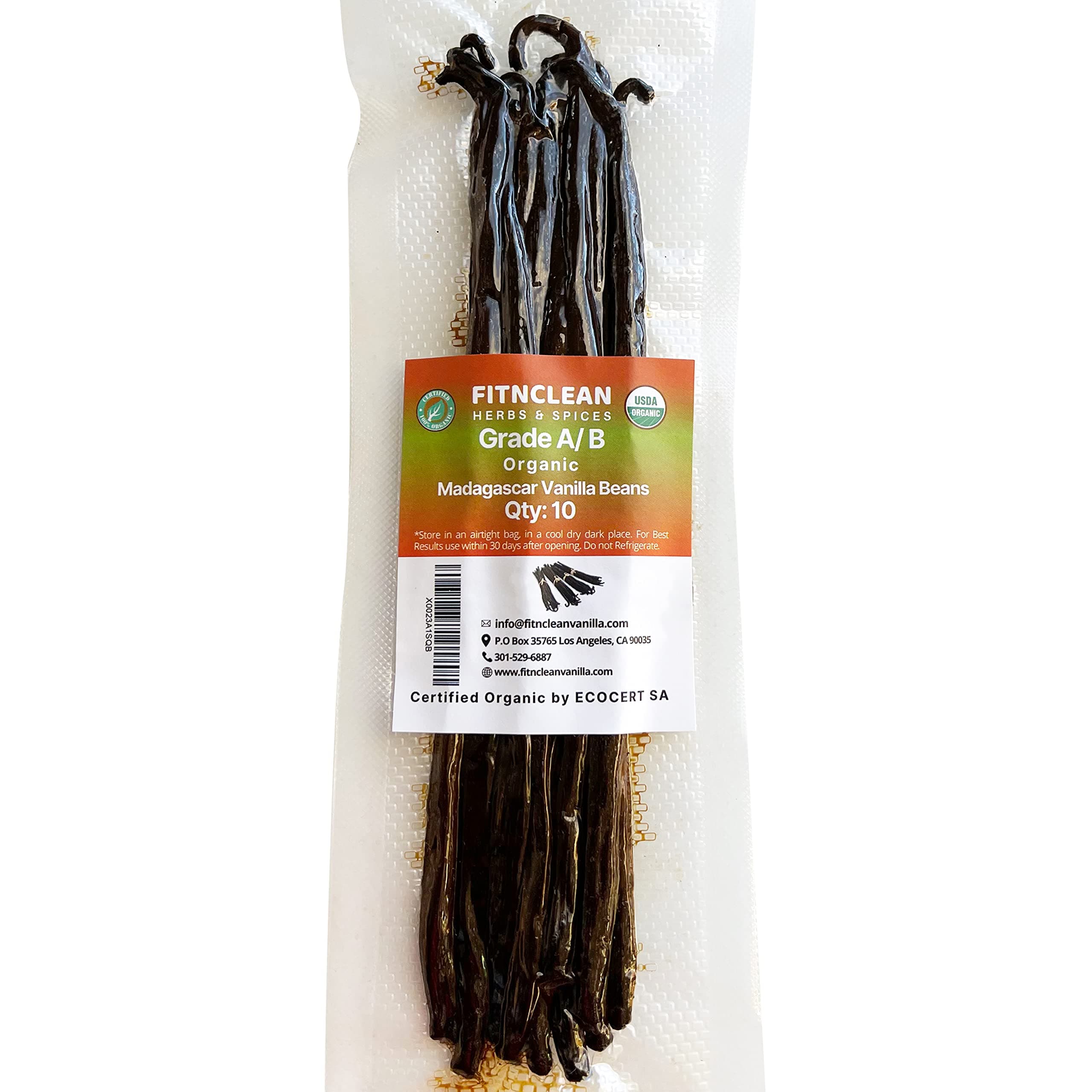 Madagascar Vanilla Beans Grade A/B (10pk)