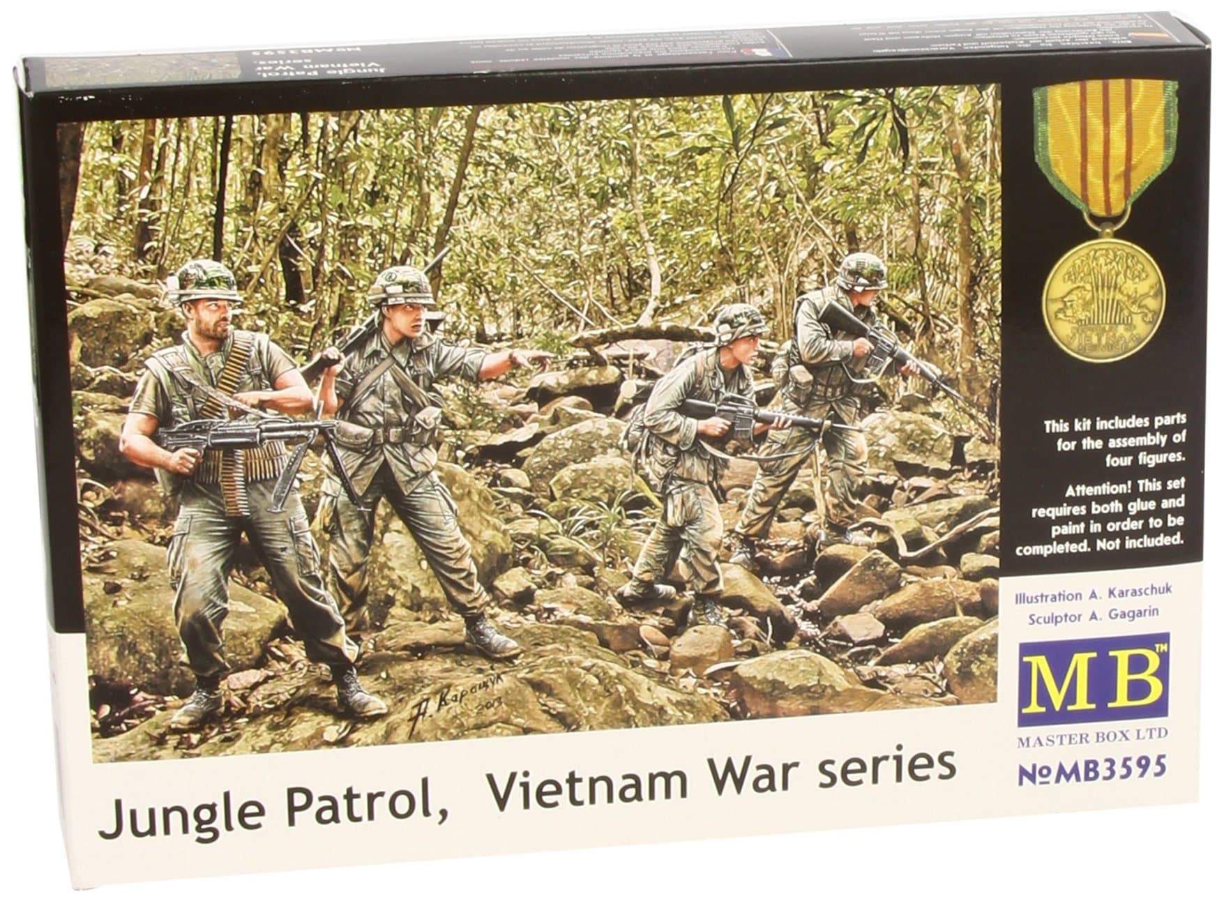 Master Box Models "Jungle Patrol", Vietnam War Series - 4 Figures Set (1/35 Scale)