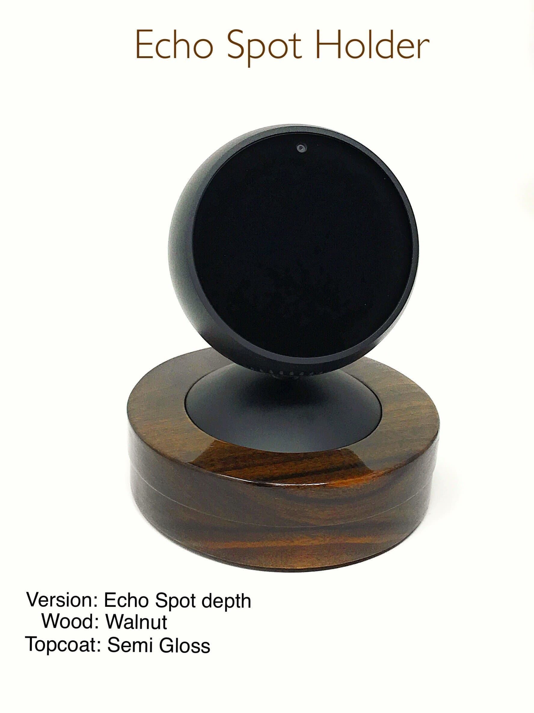 Echo Spot, Echo Plus, Echo Dot stand holder walnut wood