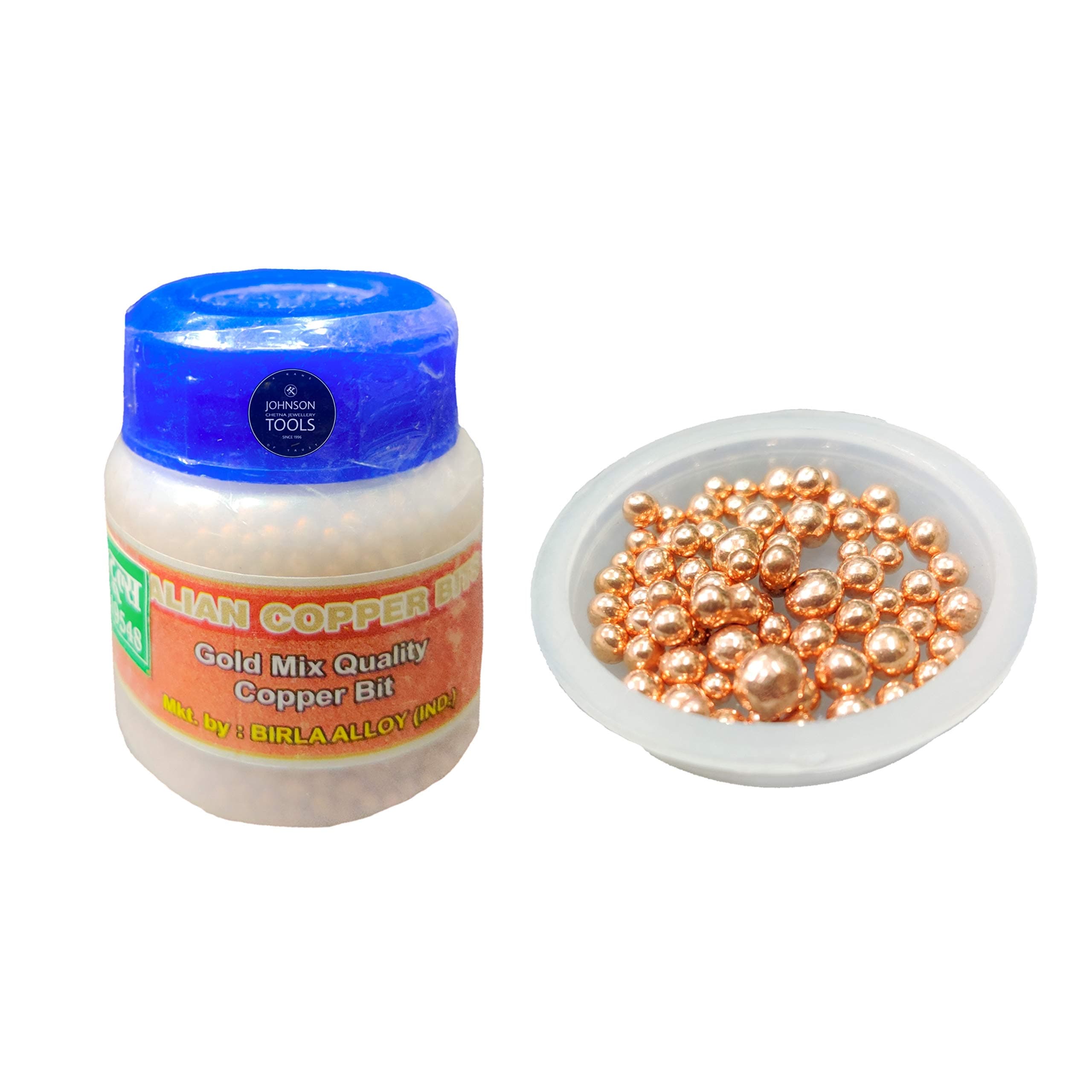 - Johnson Tools Imported Italian Copper Small Balls (250g) – Pure Shiny Round Copper Granules Raw Material for Jewellery Making, Casting
