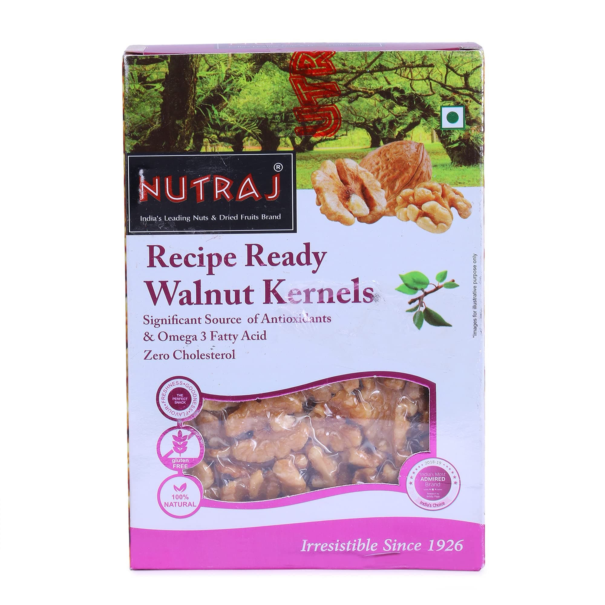 Nutraj Recipe Ready Walnut Kernels 250g | Akhrot Giri | Broken Walnuts | For Baking & Cooking | Tukra Walnut Giri