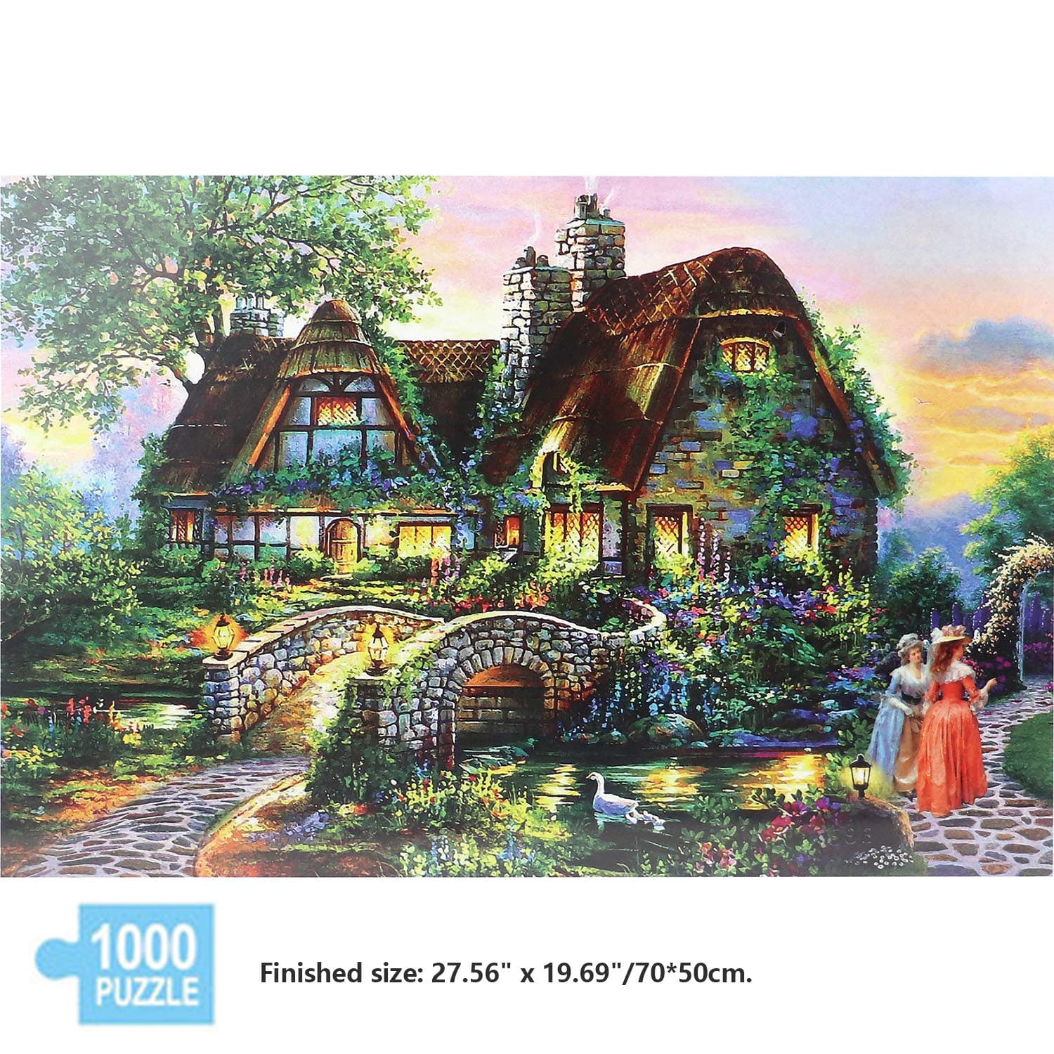 17Tek Adult Puzzles 1000 Pieces Jigsaw Puzzles Brain Games for Adults and Teens 14 Years+ (A Spiral of Smoke at Twilight)