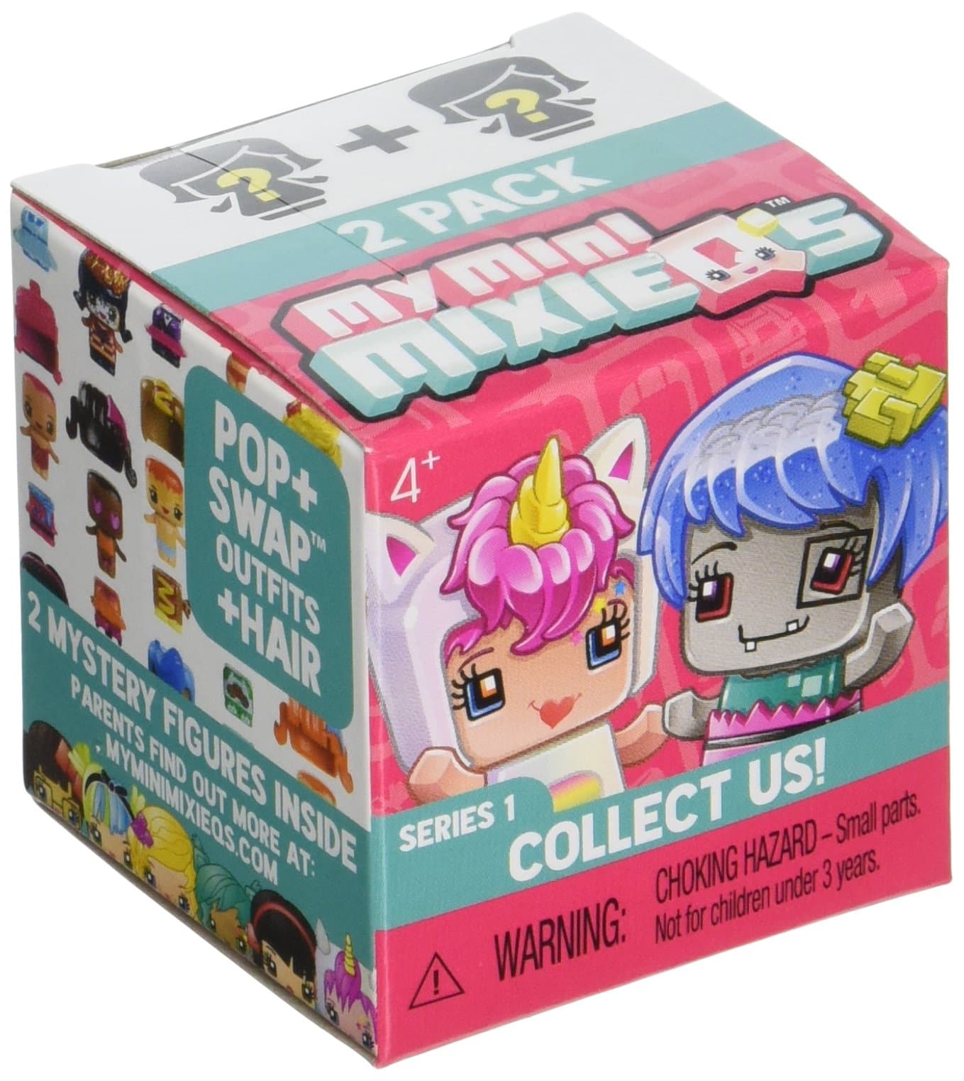 My Mini MixieQs Series 1, 2 Pack Collectible Dolls, Unicorn Theme, Interchangeable Hair & Outfits, Tabletop Play