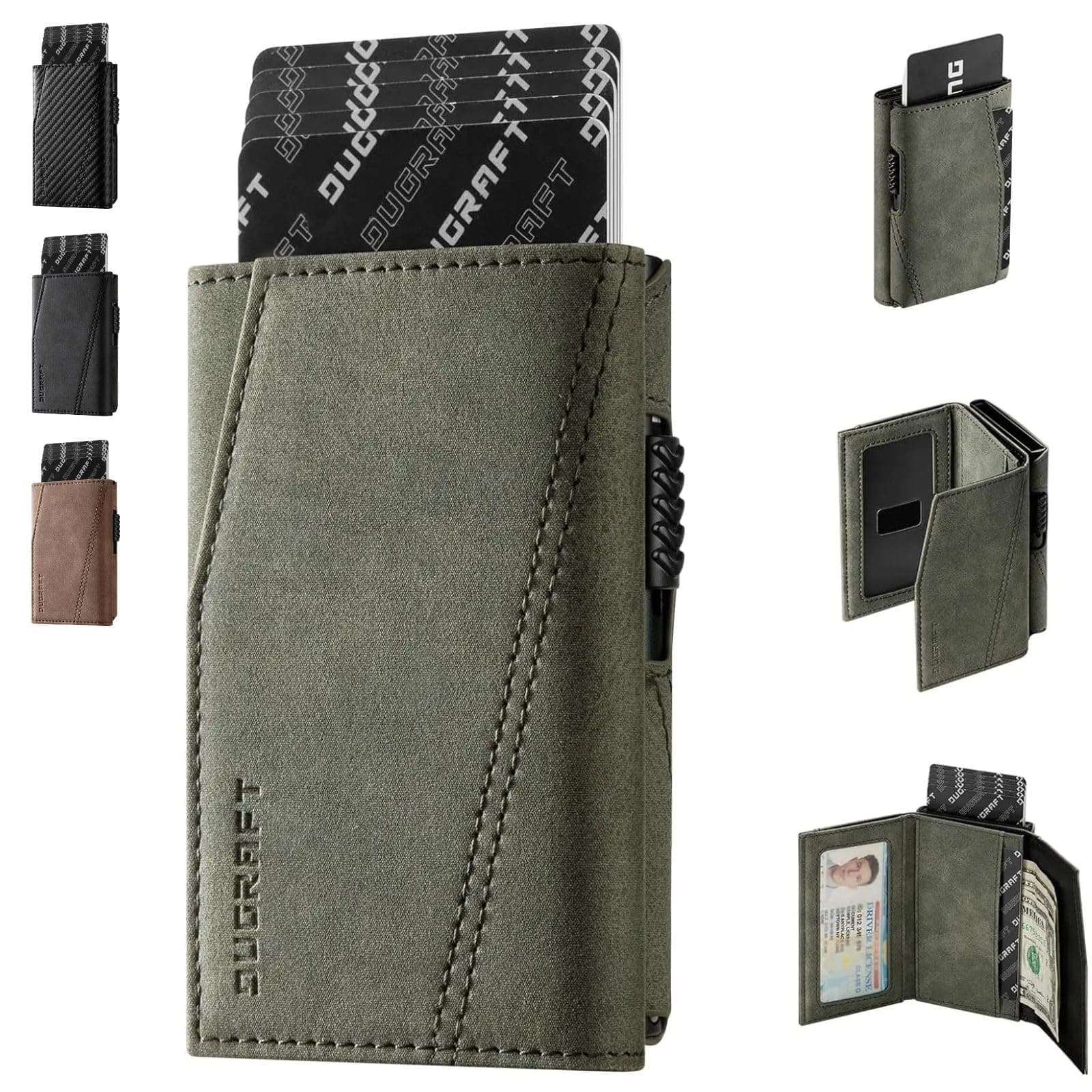 Card Holder Wallet with ID Window, Card Wallet RFID Blocking Mens Wallets, Card Cases & Money Organisers, Holds 9+ Cards