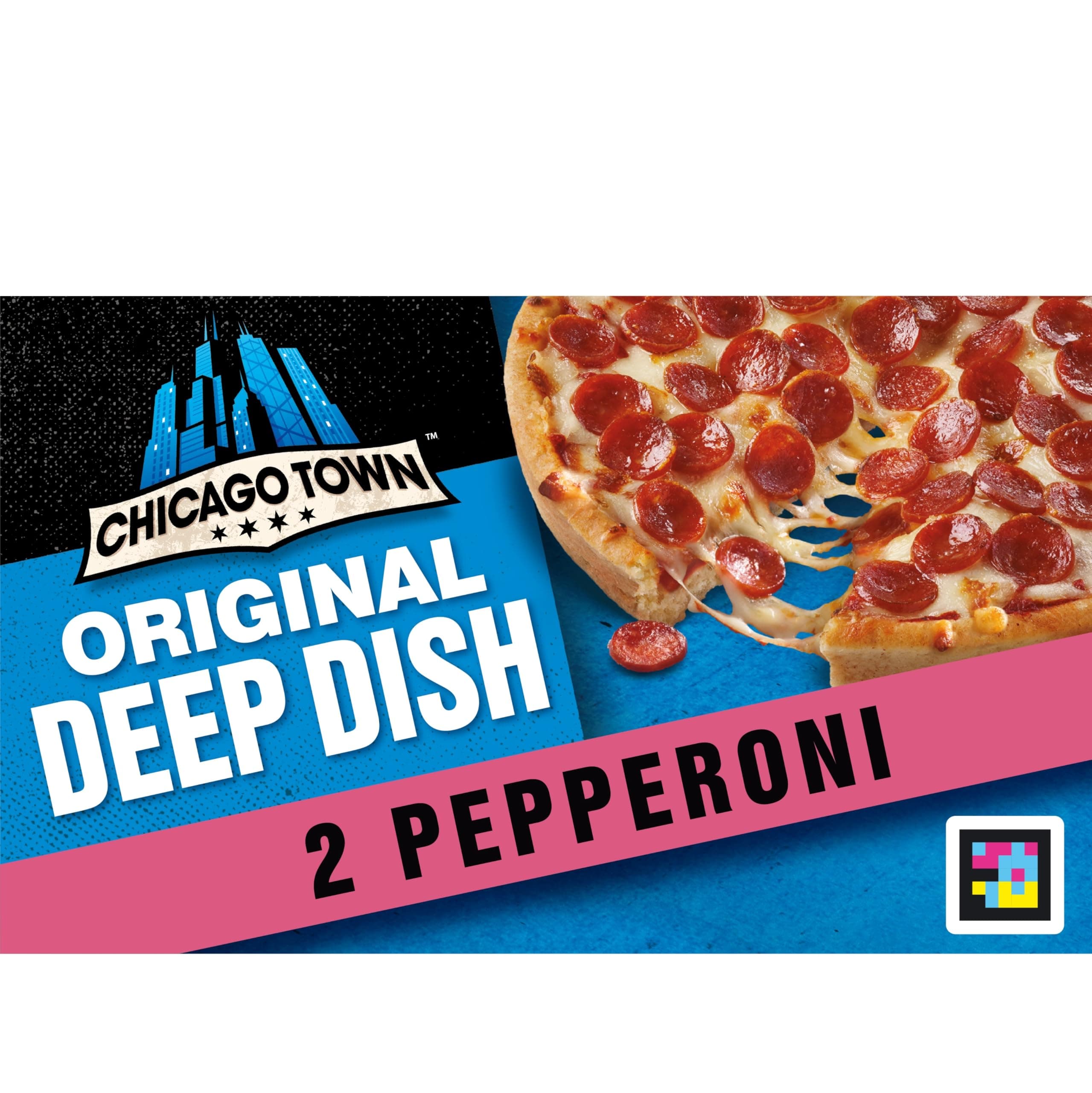 Chicago Town 2 Deep Dish Pepperoni Mini Pizzas, 2 x 155g (Frozen)