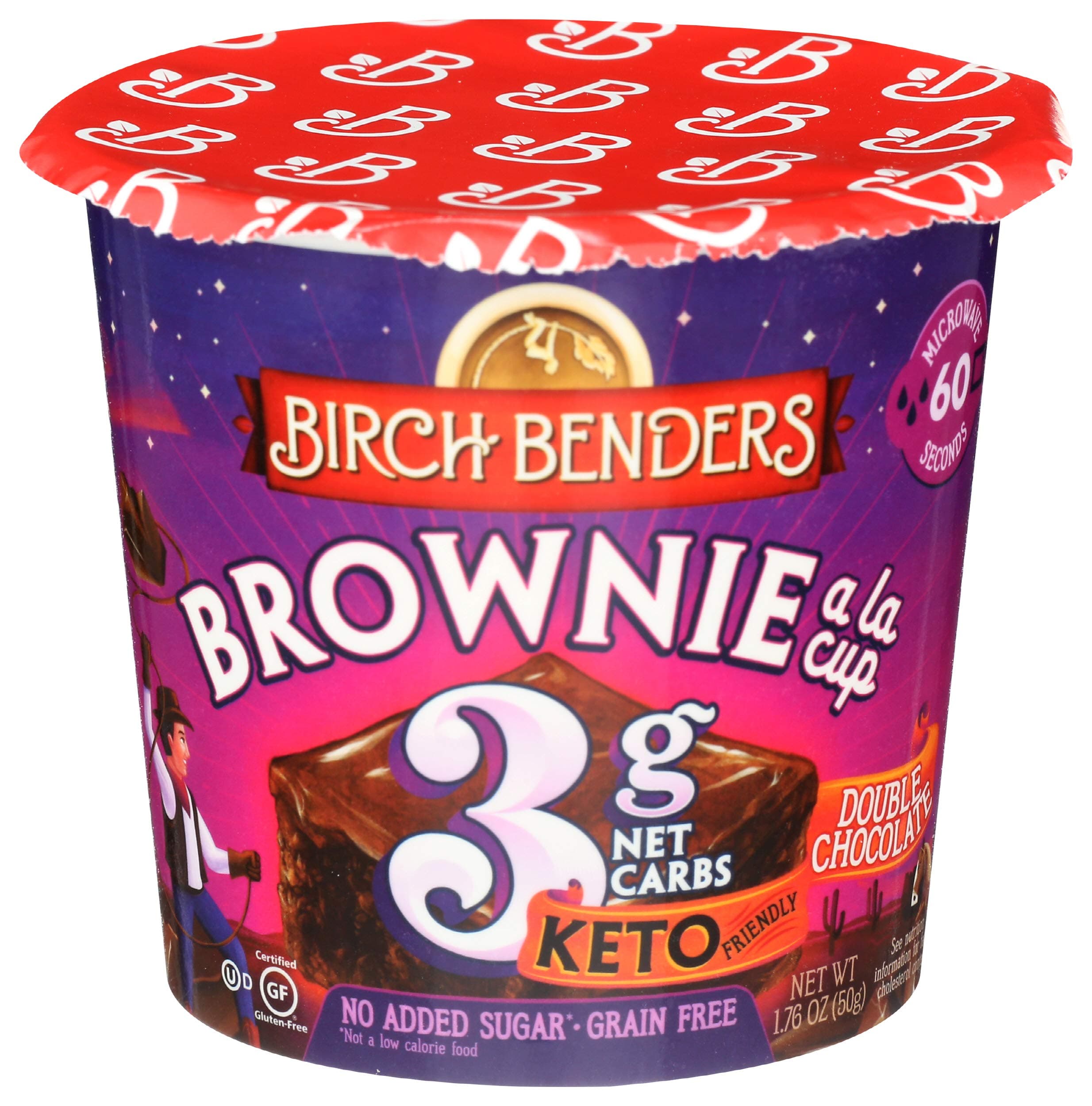 Birch Benders Double Chocolate Brownie A La Cup, 1.76 OZ