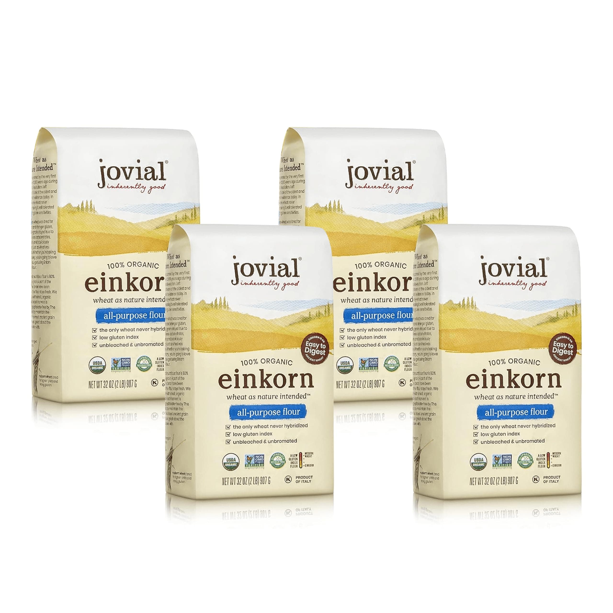 Jovial Flour - Organic - Einkorn - All-Purpose - 32 Oz - Case Of 10