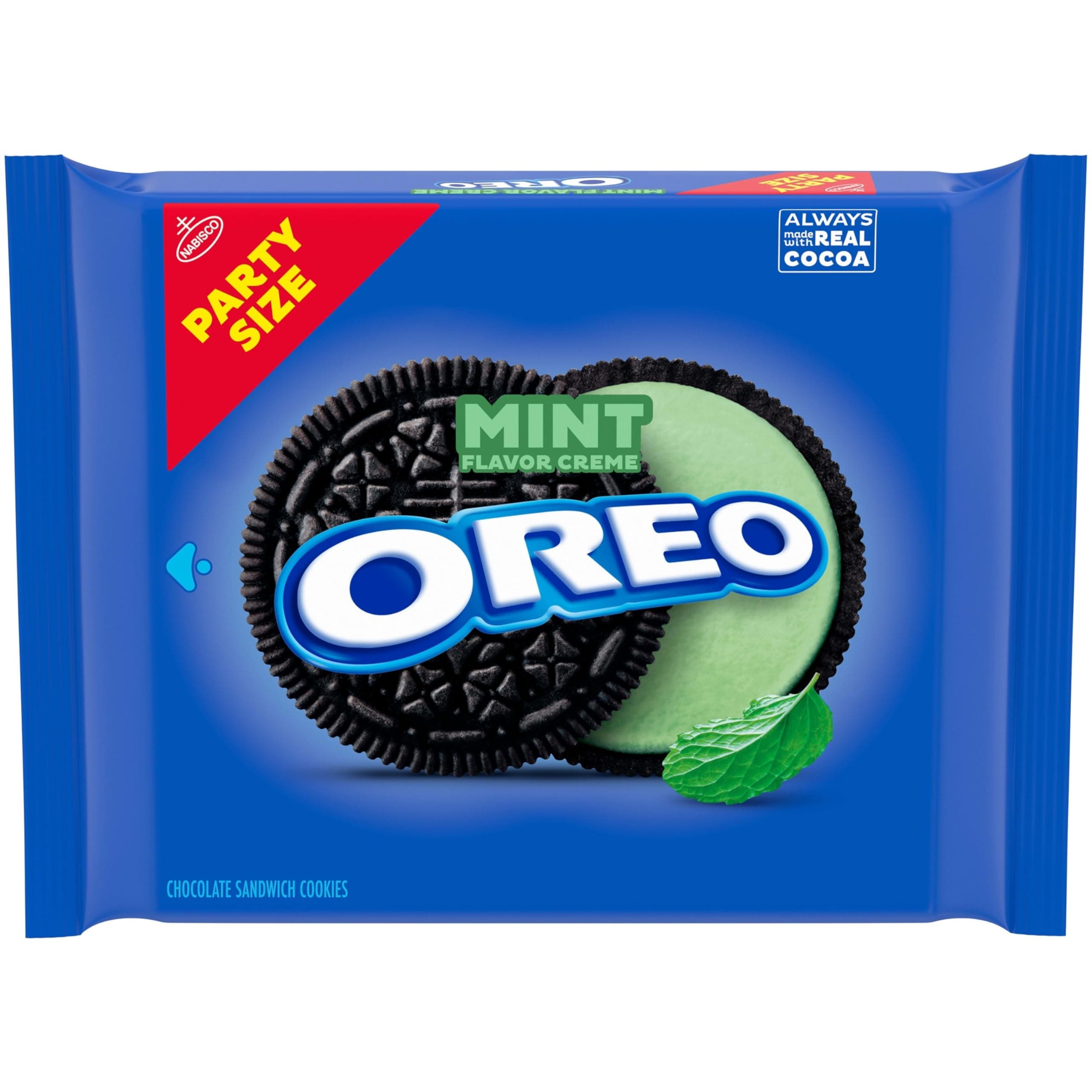 Mint Creme Chocolate Sandwich Cookies, Party Size, 24.95 oz