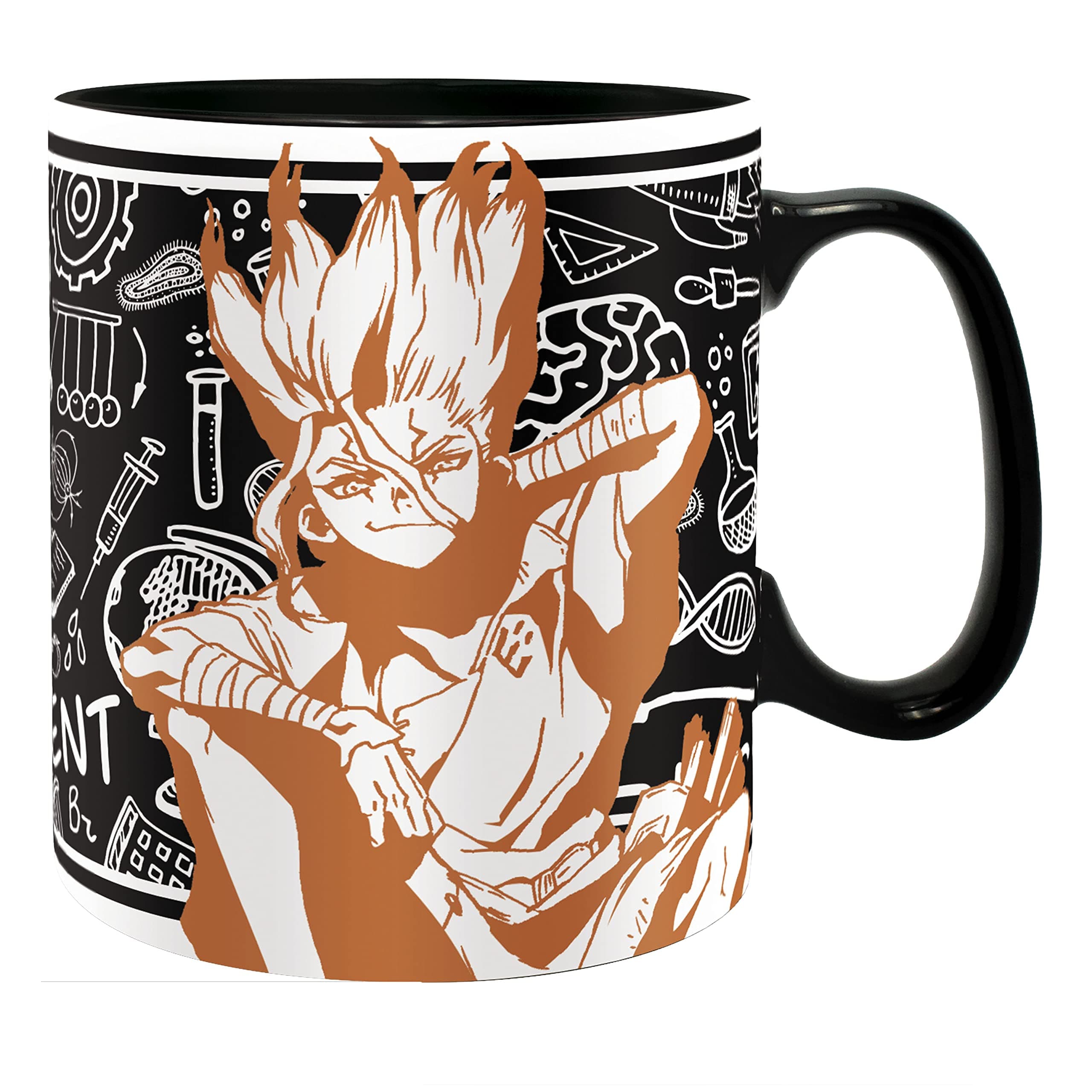 ABYSTYLE Dr. Stone Senku Ishigami Ceramic Coffee Tea Mug 16 Oz. Dishwasher Microwave Safe Anime Manga Drinkware Home & Kitchen Essential Gift