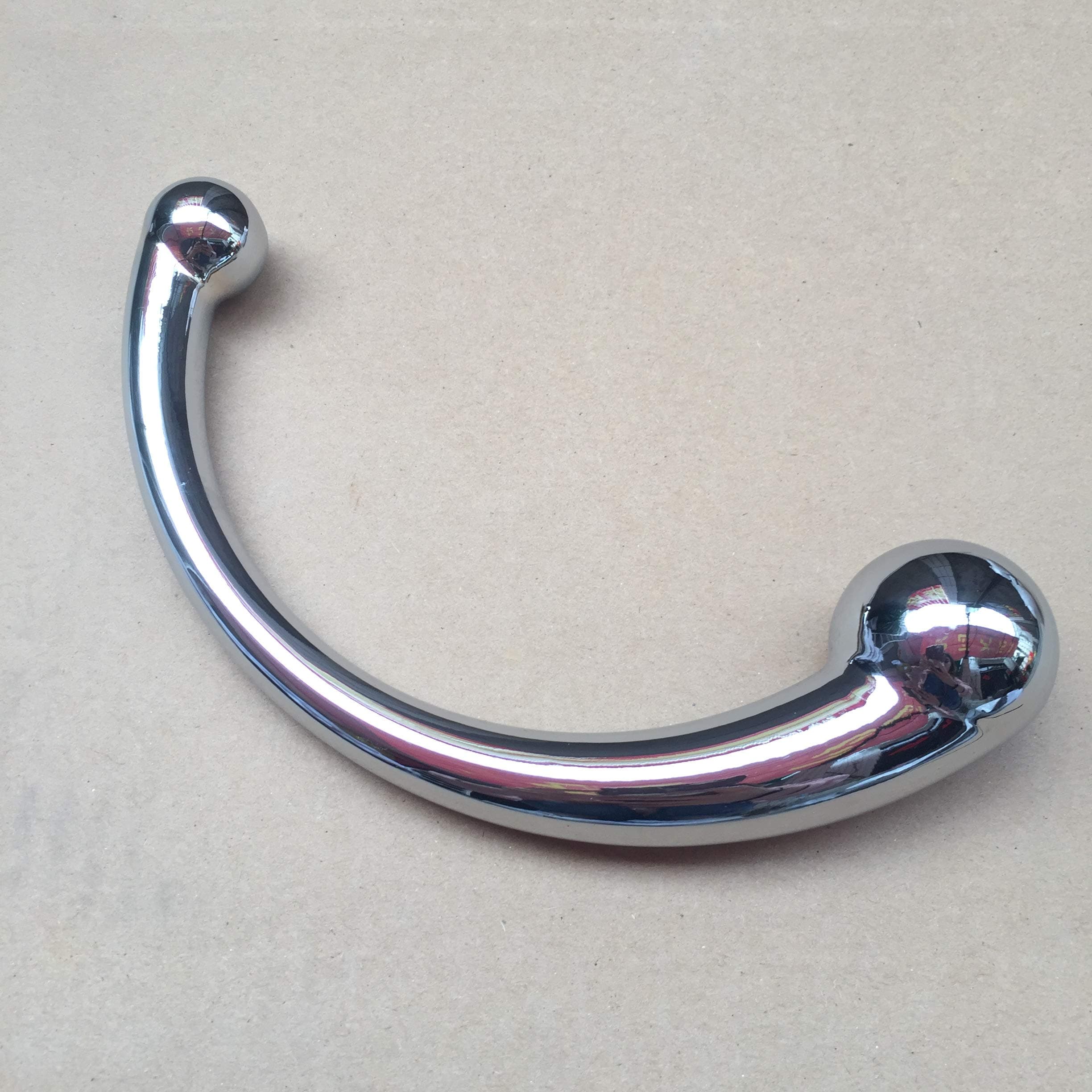 Comfortable Pure G Spot Metal Wand 7.8 Inch Polished Steel