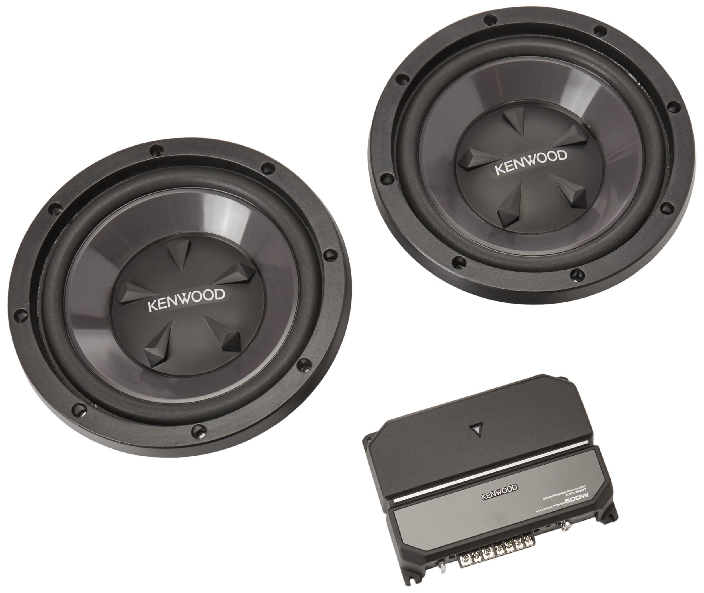 Kenwood Pw1221 12 Bass Party Pack (Kac-5207 2-Channel Amp & 2 Kfc-W112s Subwoofers)