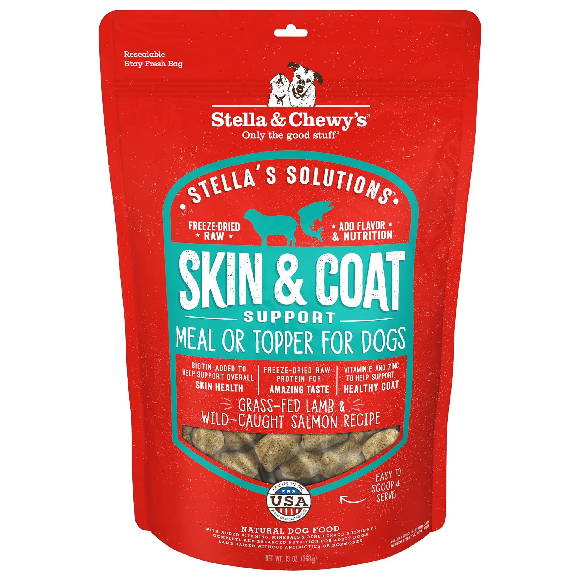 Stella & Chewy's Skin & Coat Grass Fed Lamb & Wild Caught Salmon 13oz