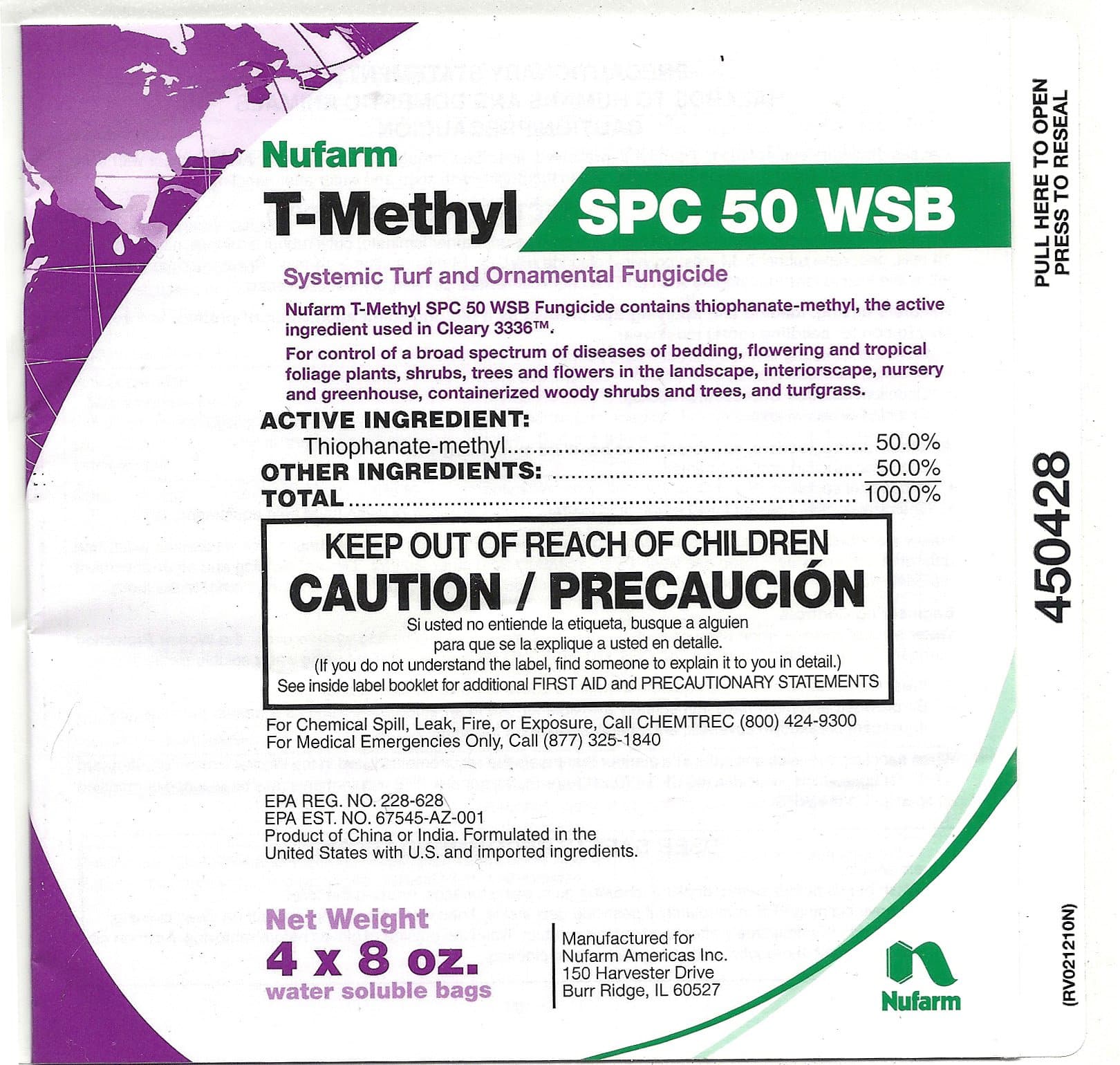 T-Methyl SPC 50 WSB 2lb 4 x 8oz bags Systemic Fungicde Generic Cleary's 3336