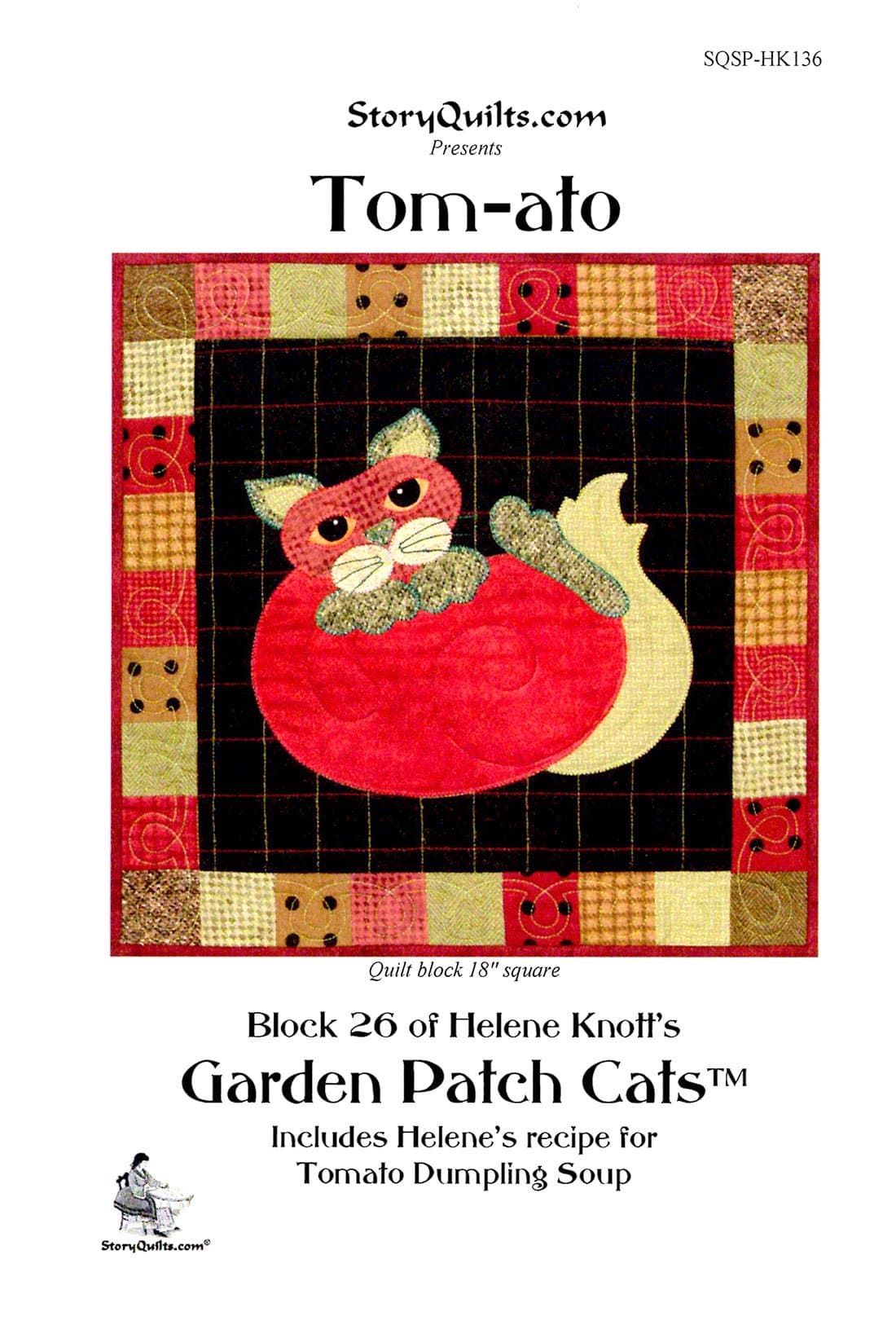 Garden Patch Cats - Block 26 - Tom-ato -