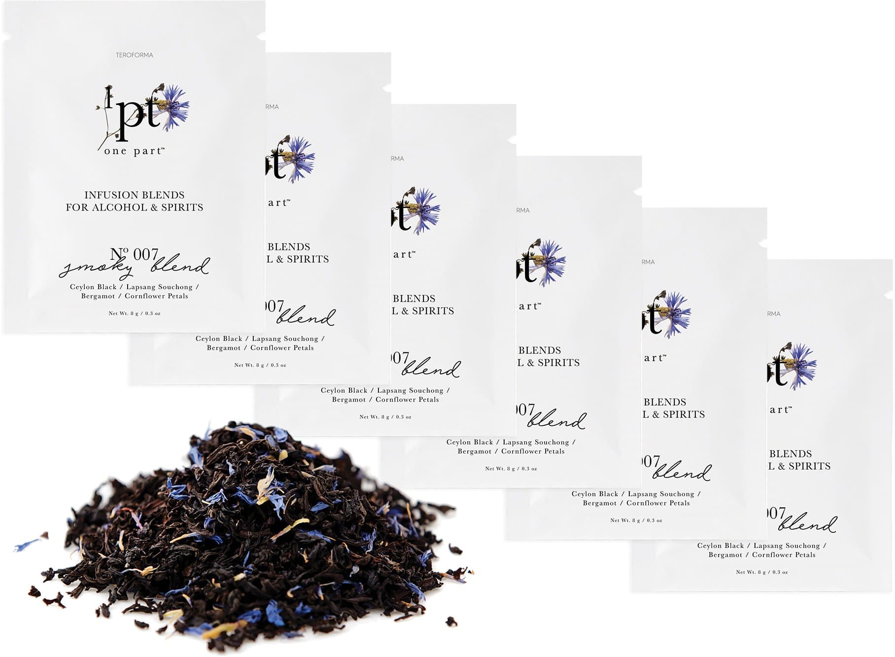 Teroforma 1pt SMOKY Infusion Blend for Alcohol & Spirits – Flavor Infuser Packets for Home Infusion (Party Pack, 6 Packets)