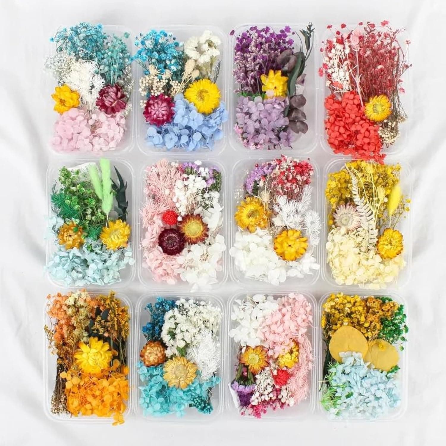 Real Dried Flower Dry Plants For Aromatherapy Candle Epoxy Resin Pendant Necklace Jewelry Making Craft DIY Accessories Natural Dried Flowers Mixed ,Home Decoration Filling Materials（Random 1 box）