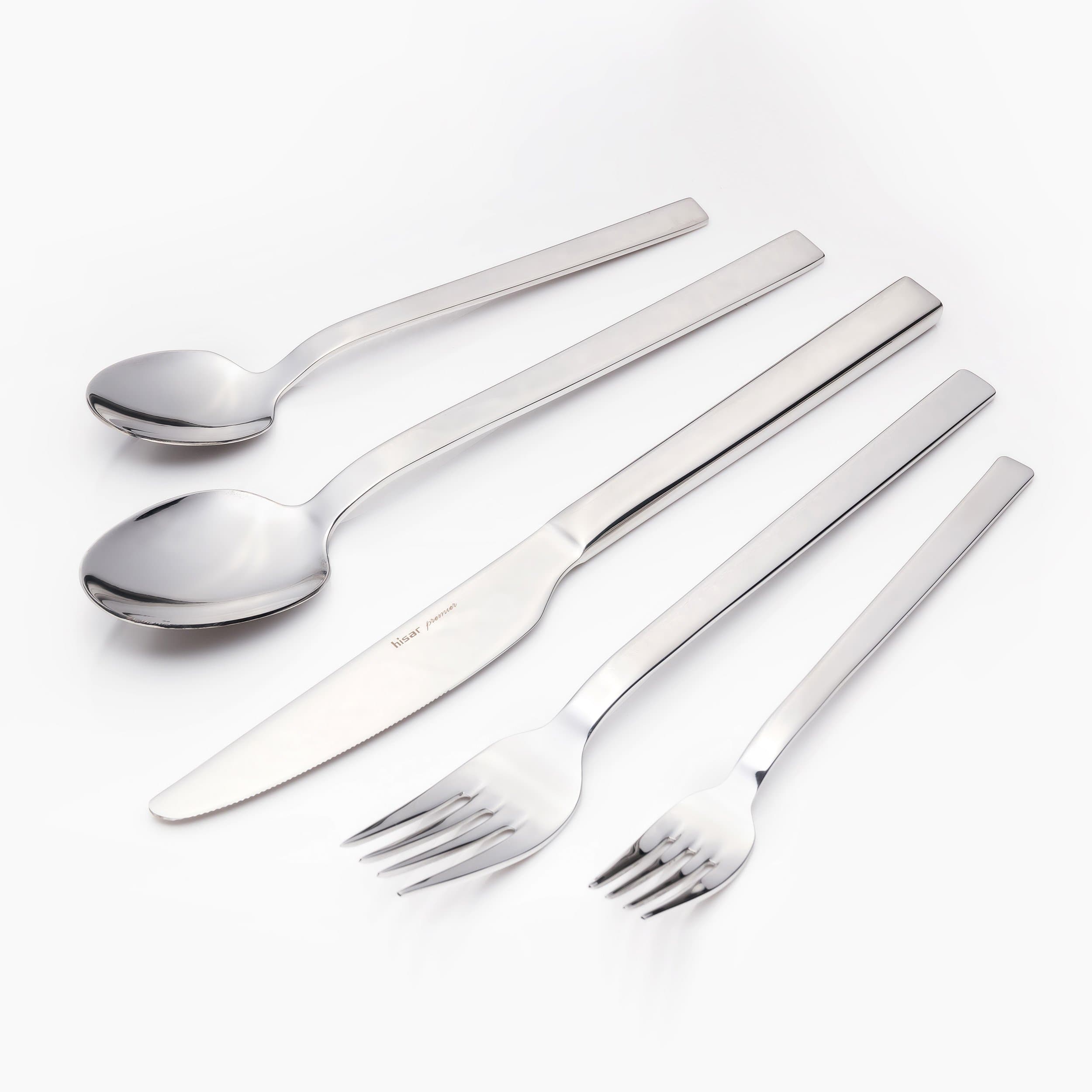 30 Piece Belek Flatware Set, Mirror-Polished Finish