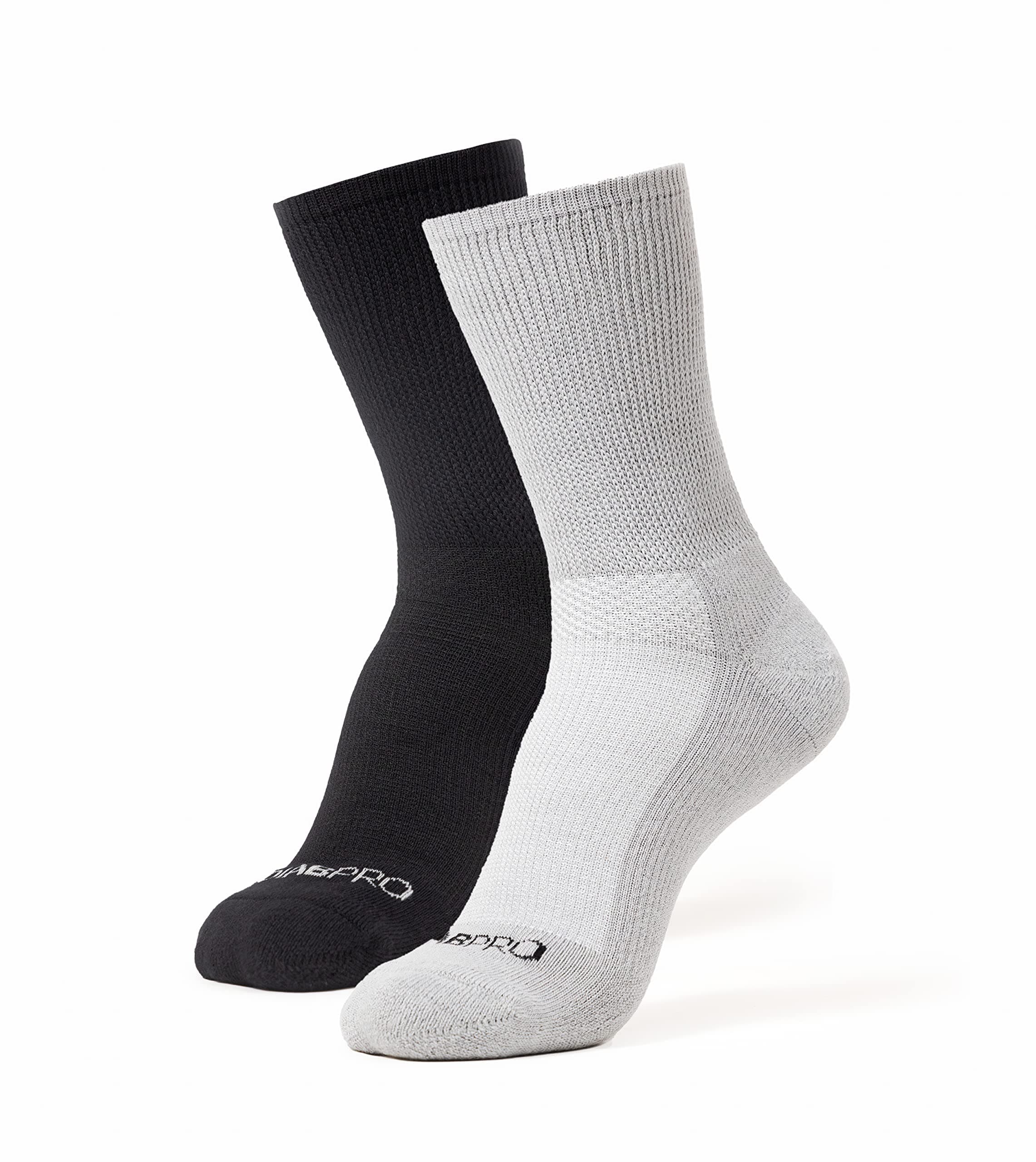 - Diabetic Care Bamboo Modern Socks for Men and Women (Black and Light Grey, Free Size) - 2 Pairs
