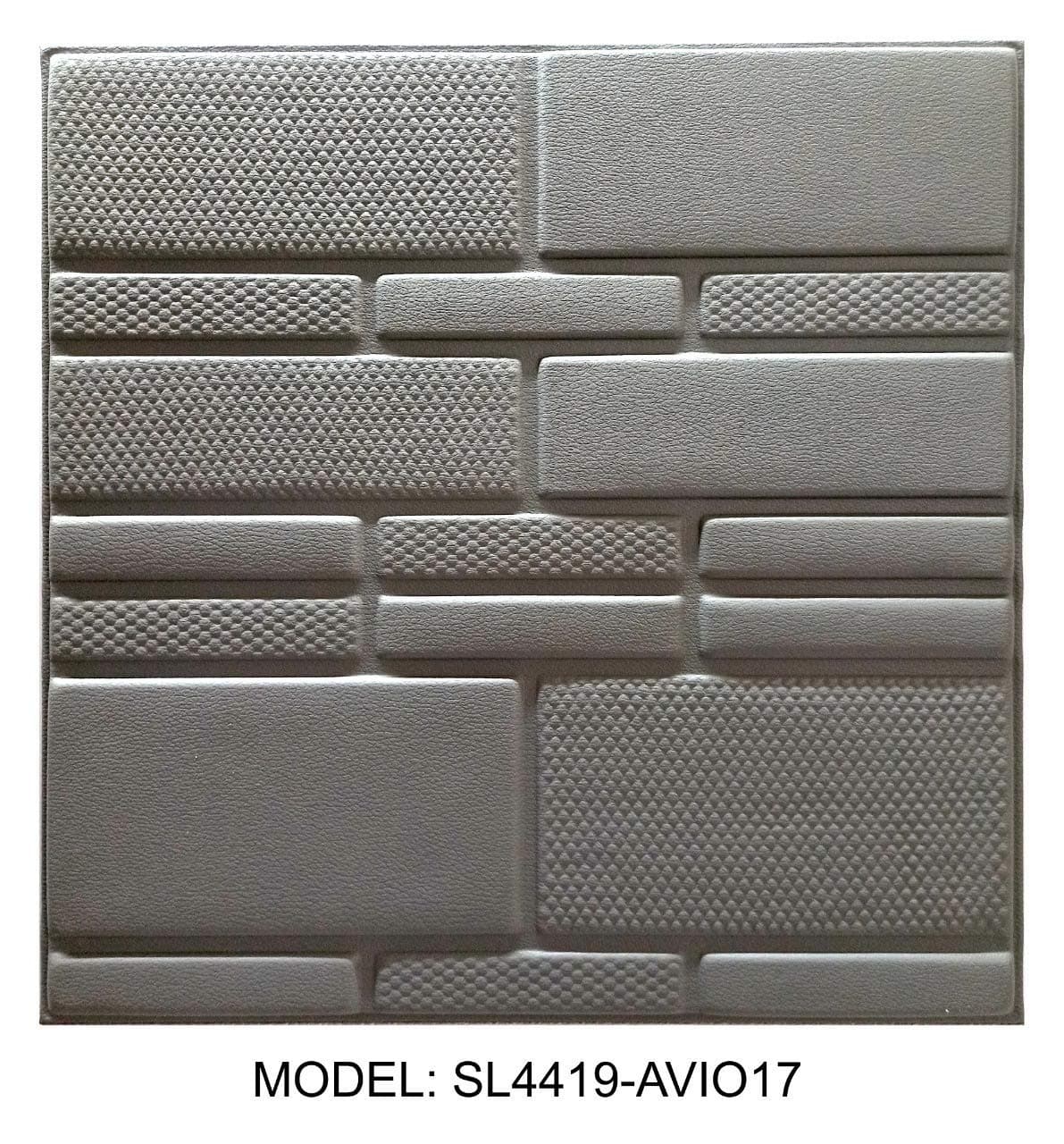 Silfra 3D Leather Panels/Tiles for Rich and Luxuries Look Model: SL4419AV17 (Multicolour, 400 X 400 mm)