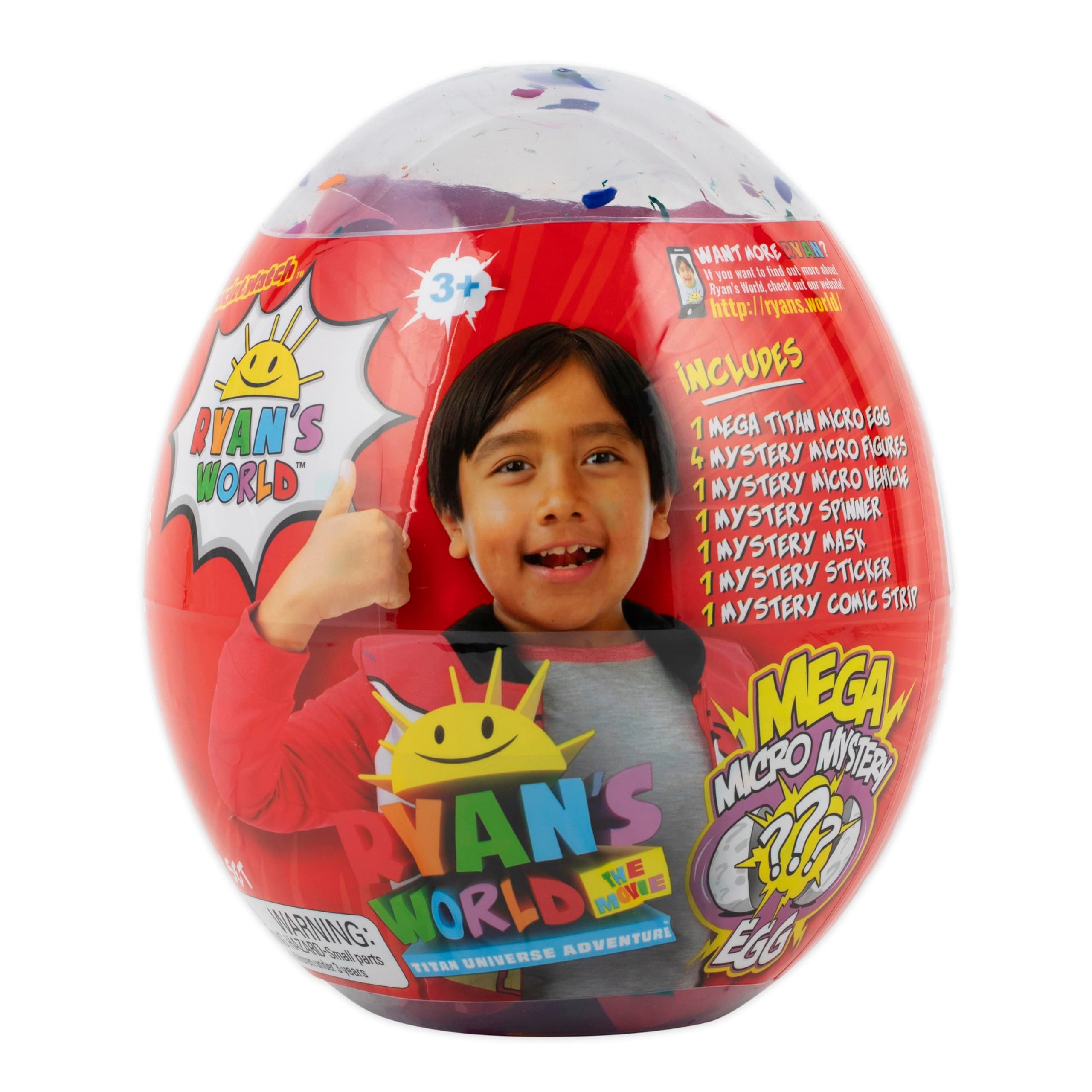 Ryan's World: The Movie - Mega Microverse Egg | Featuring Micro-Ryan Figures, Exclusive Micro Vehicle, Stickers and More Collectables for Ages 3+