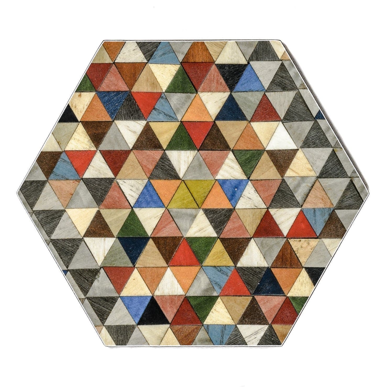 Coaster set of 4 or 6. melamine. Mosaic Harlequin Range 115 x 100 x 3.2mm