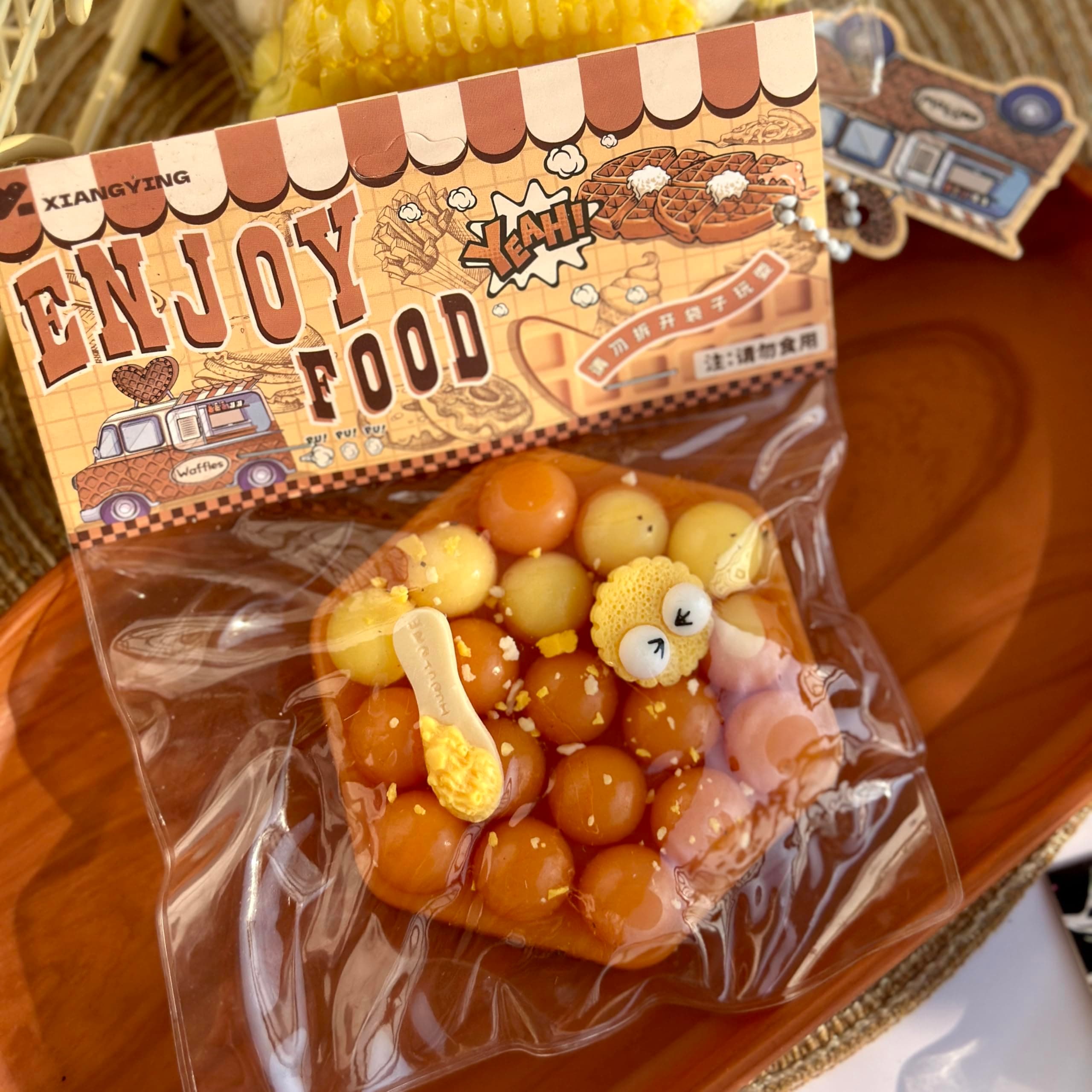 Taba Squishy Toys,Valentines Cat Paw Cute Kawaii Squeeze Toys ,Sticky Squishy Fidget Toys Silicone Squeeze Toy for Stress Relief,Cute Soft Toys,Best Valentines Gift for Anniversary (Egg Waffles)