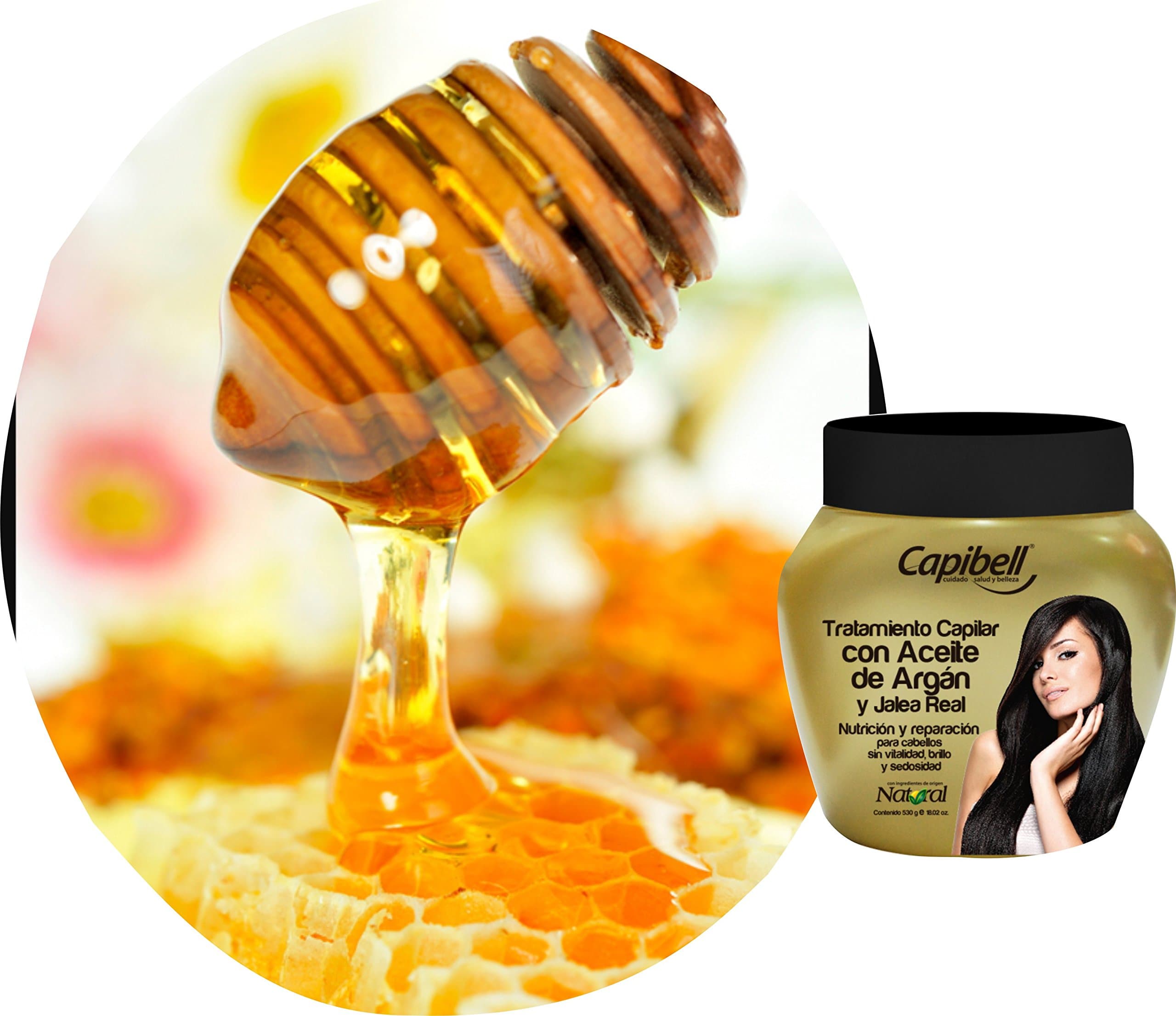 Argan and royal jelly treatment/Capibell Tratamiento aceite de argán y jalea real. repara de manera intensiva cabellos sin vitalidad y brillo 530 gr / 18.02oz