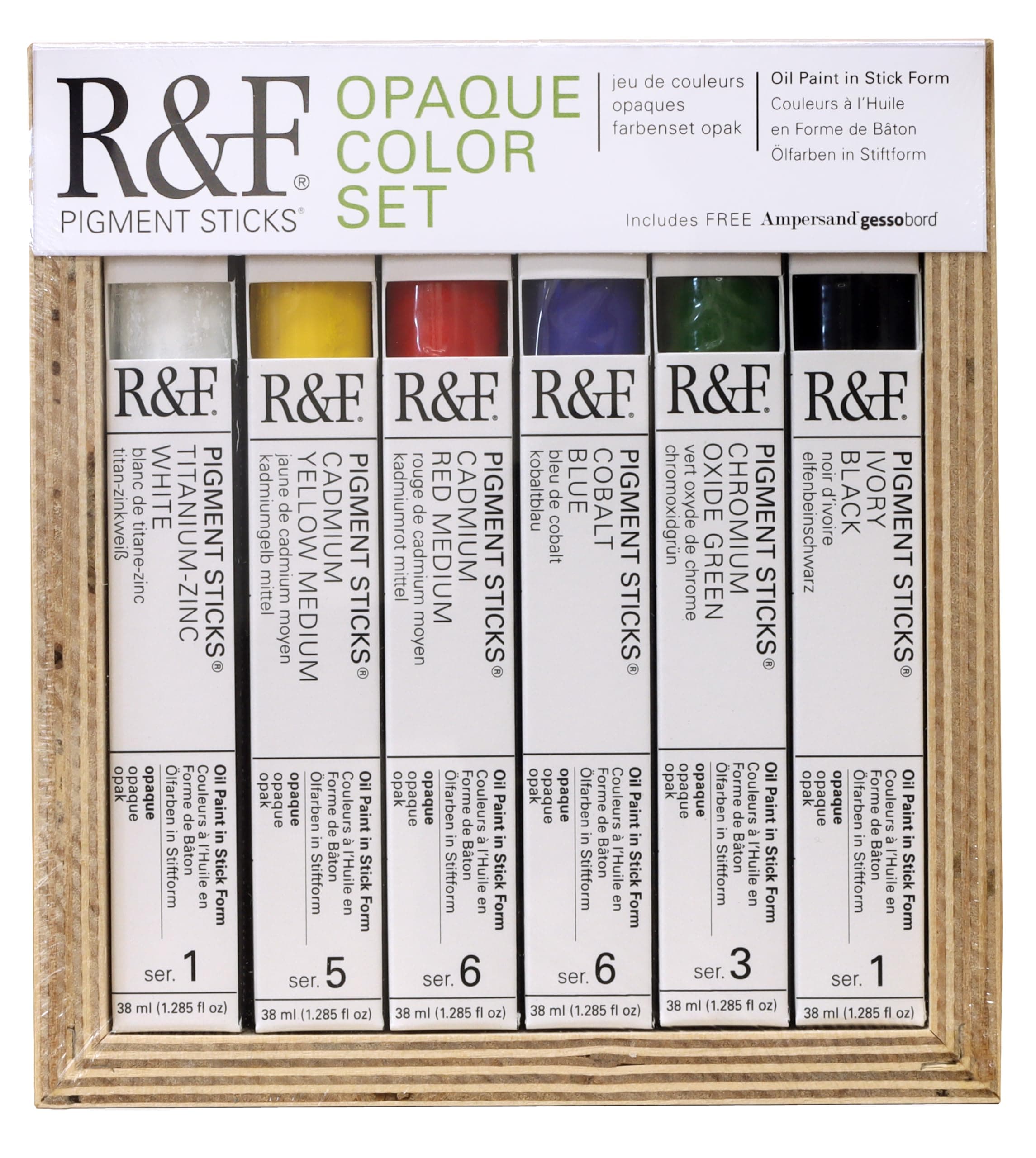R&F PIGMENT STK 38ML OPAQUE SET/6