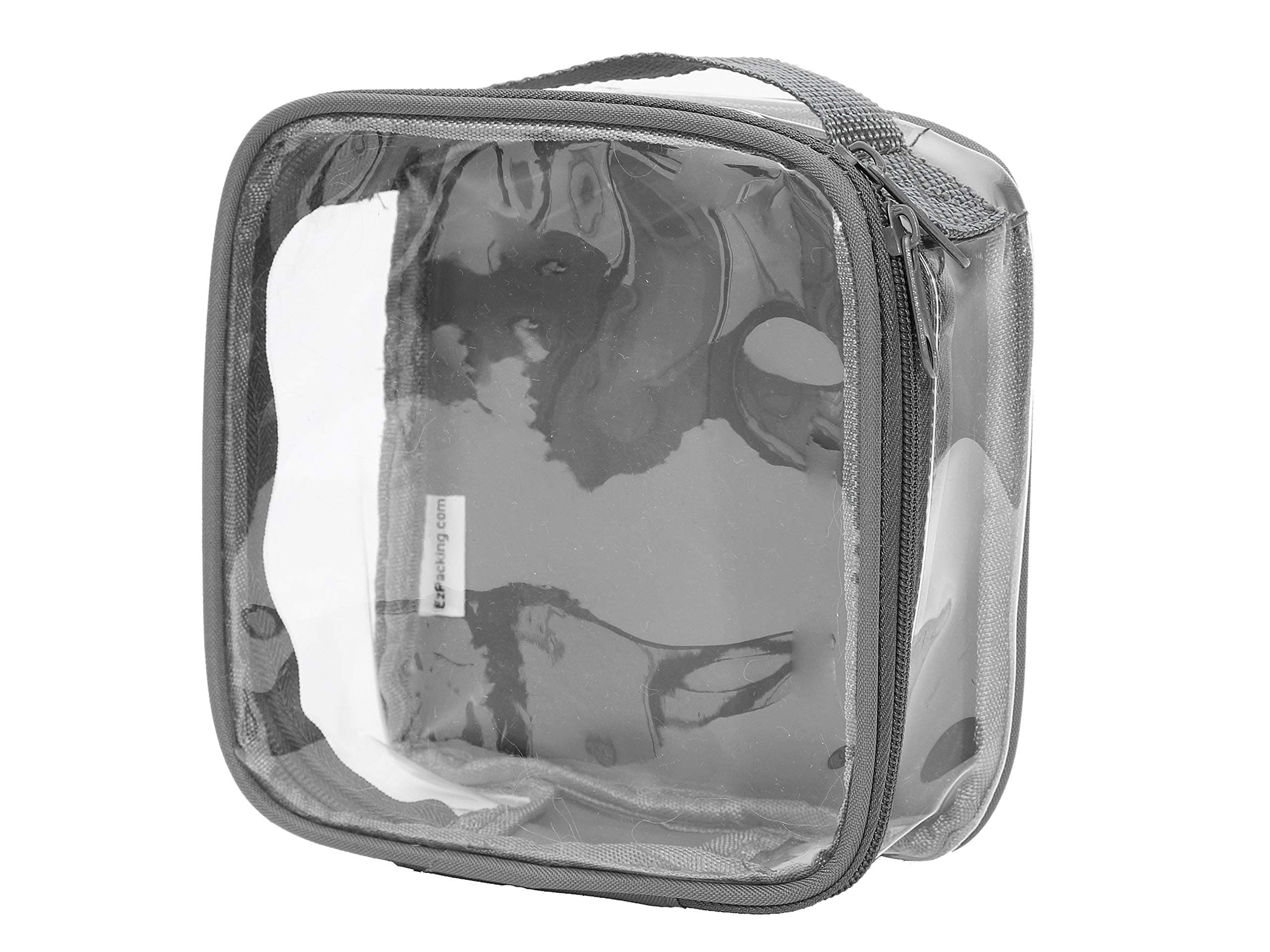 Clear TSA Approved 3-1-1 Travel Toiletry Bag/Transparent See Through Organiser (Gray)