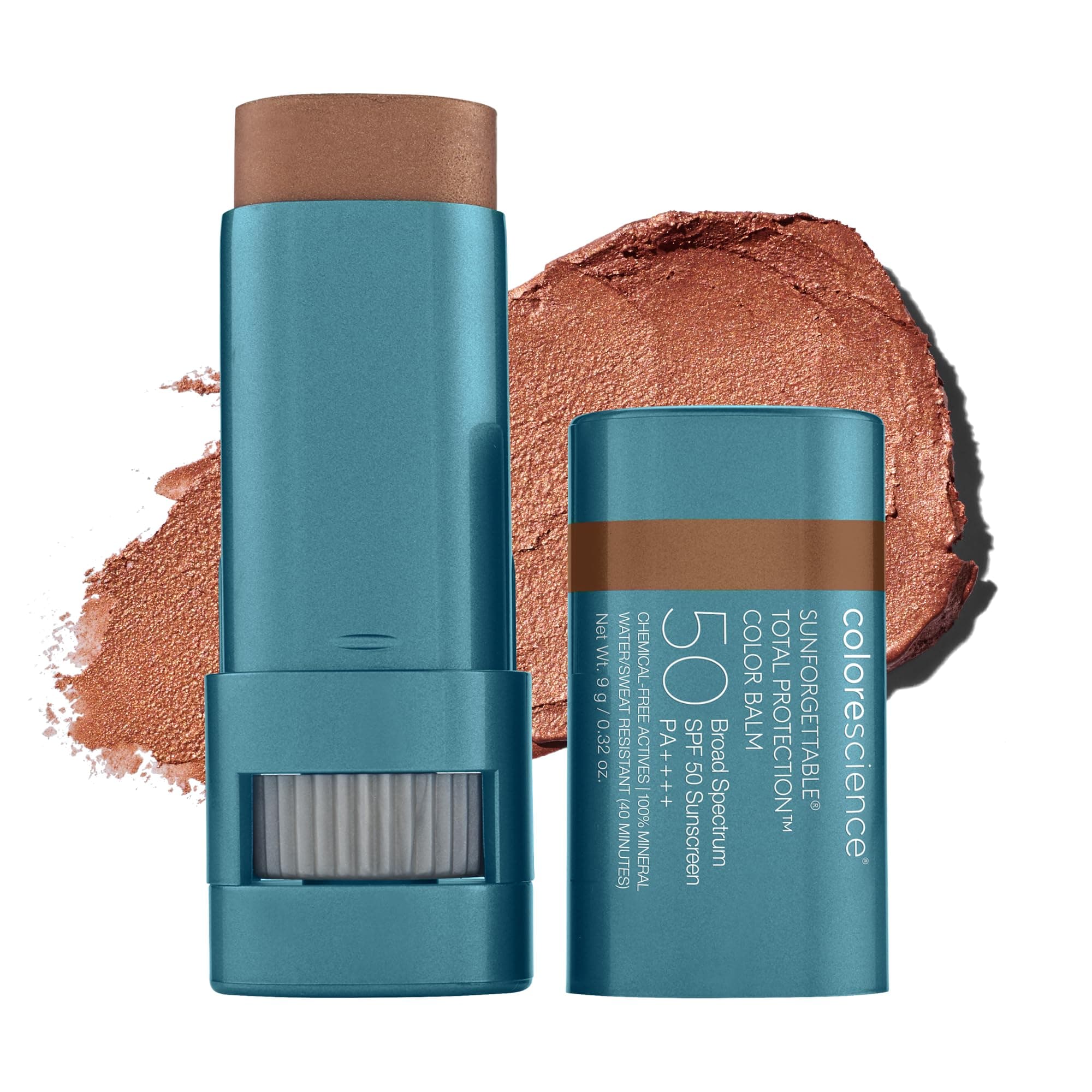 Sunforgettable Total Protection Color Balm SPF 50, Mineral, Broad Spectrum, Buildable Lip & Cheek Color, Bronze, 1 ct.
